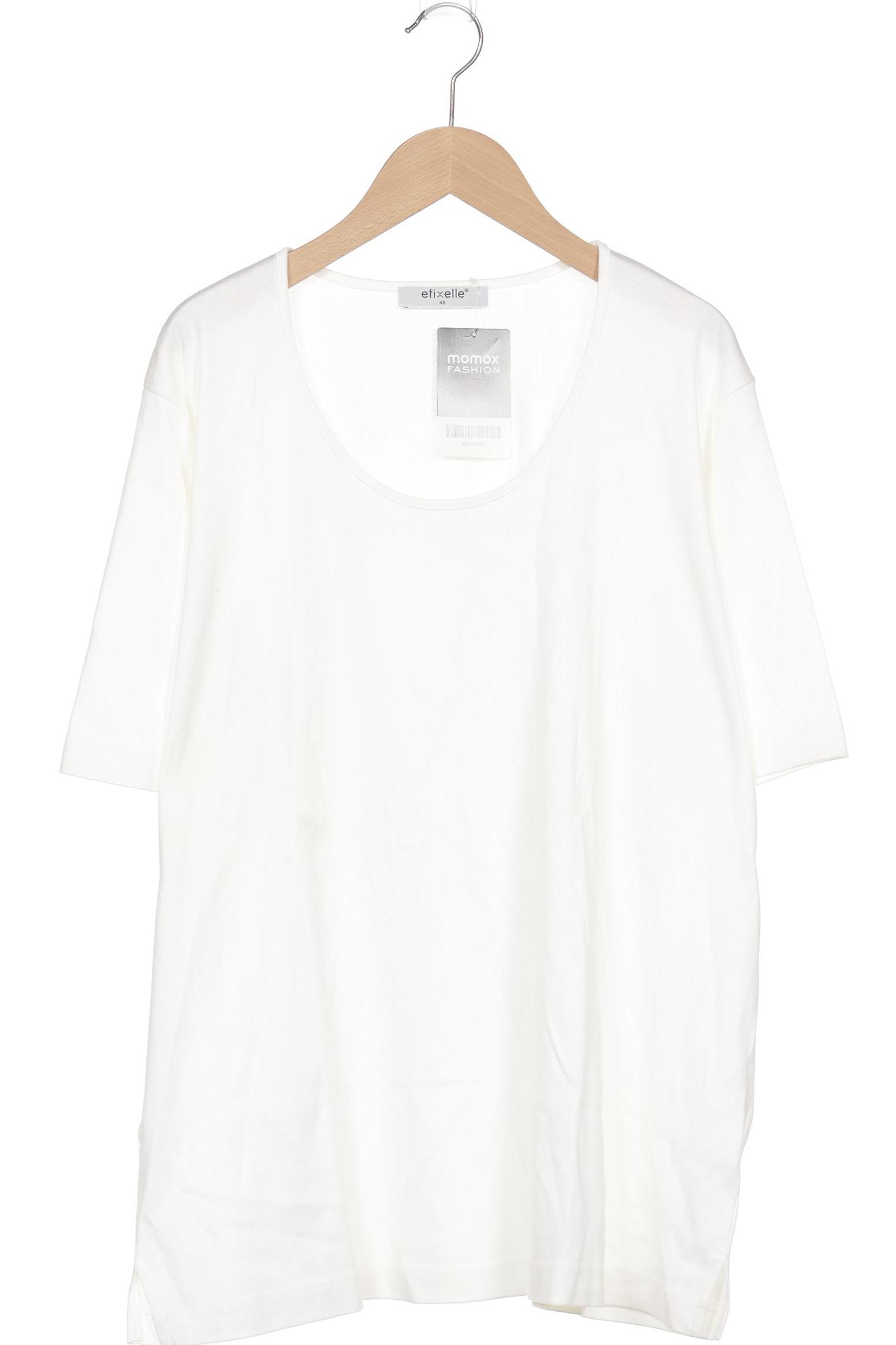 

efixelle Damen T-Shirt, cremeweiß, Gr. 46