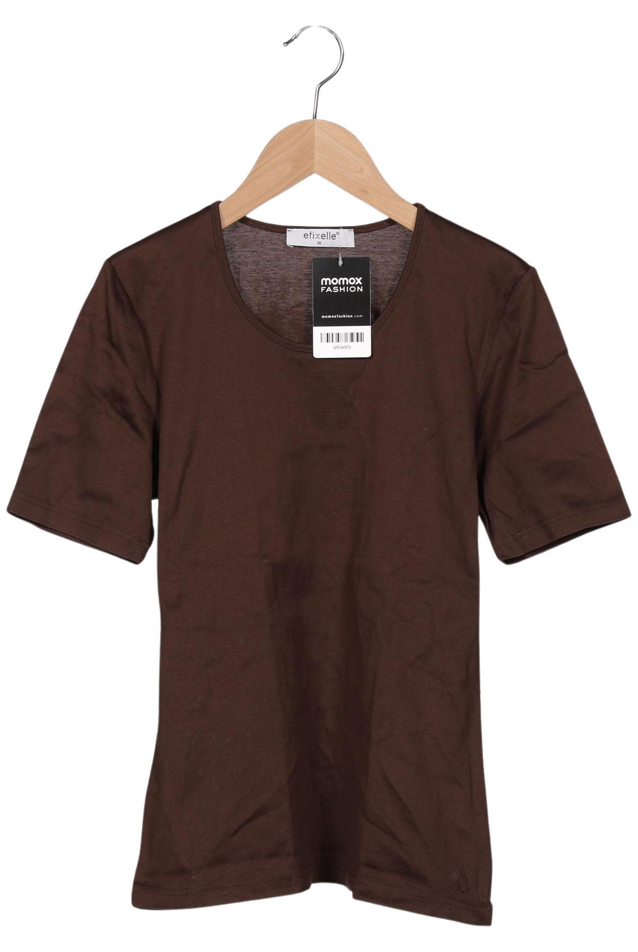 

efixelle Damen T-Shirt, braun, Gr. 36