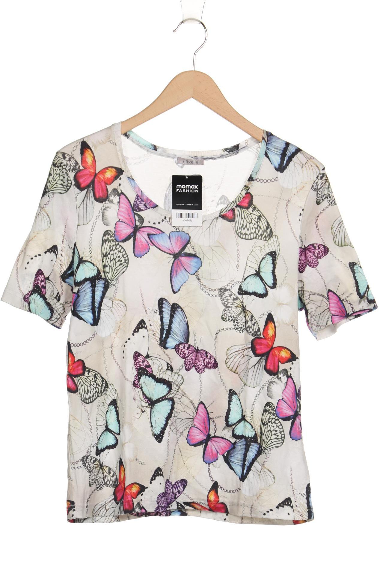 

efixelle Damen T-Shirt, cremeweiß, Gr. 44