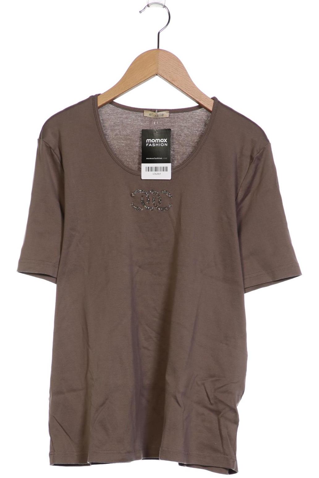 

efixelle Damen T-Shirt, braun, Gr. 46