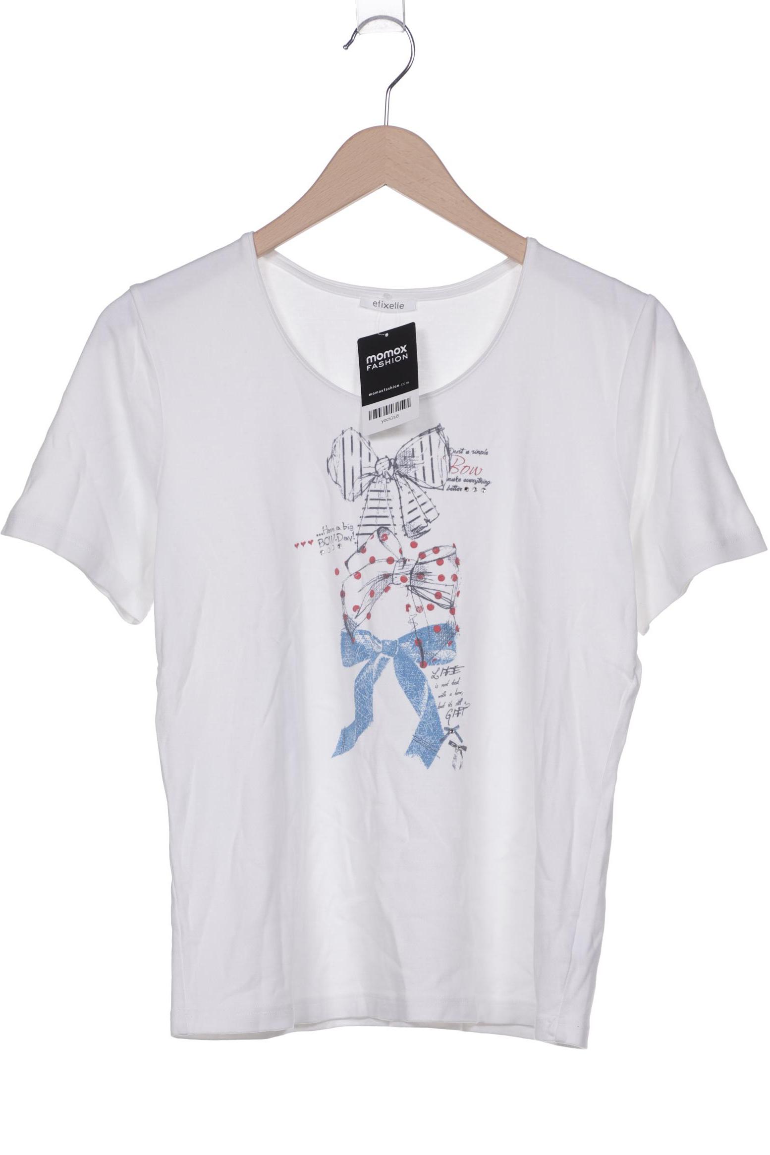 

efixelle Damen T-Shirt, weiß, Gr. 42