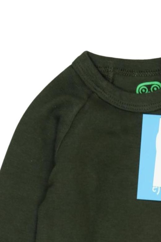 Thumbnail - Ej Sikke Lej Jungen Langarmshirt, grün, Gr. 68