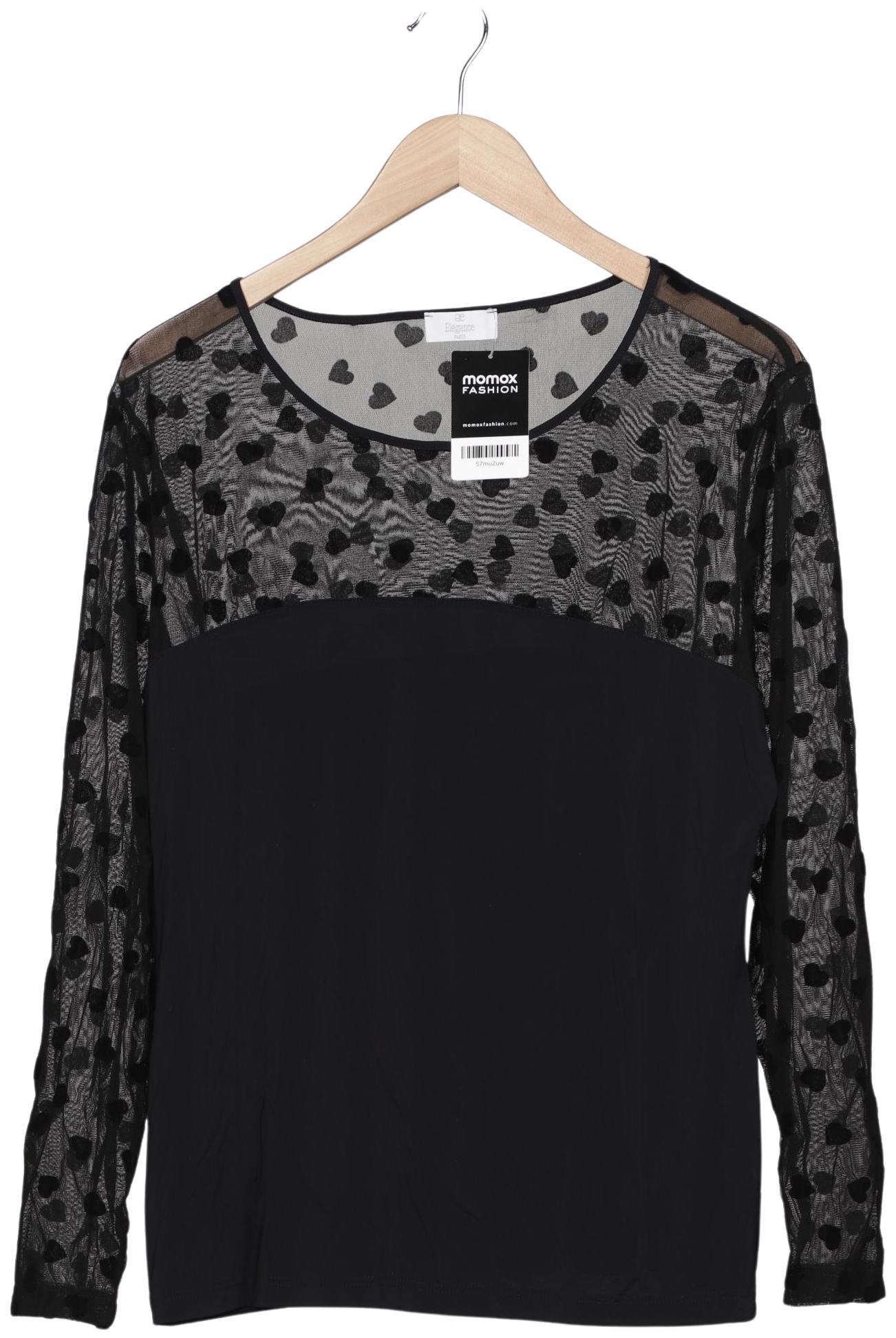 

Elegance Paris Damen Langarmshirt, schwarz, Gr. 46