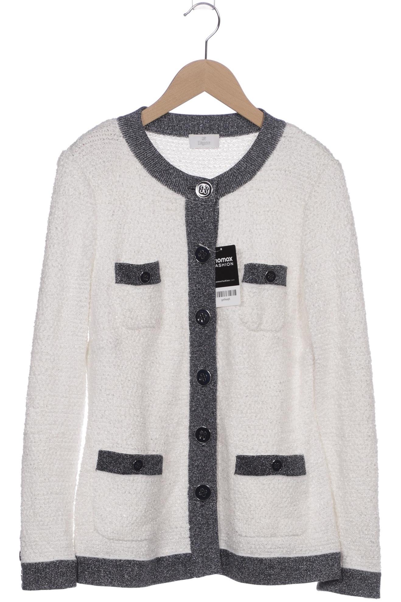 

Elegance Paris Damen Strickjacke, weiß, Gr. 42
