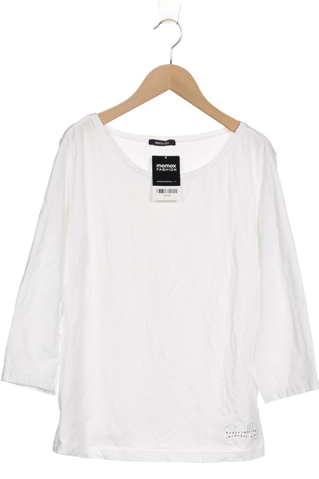 

Elena Miro Damen Langarmshirt, weiß, Gr. 38