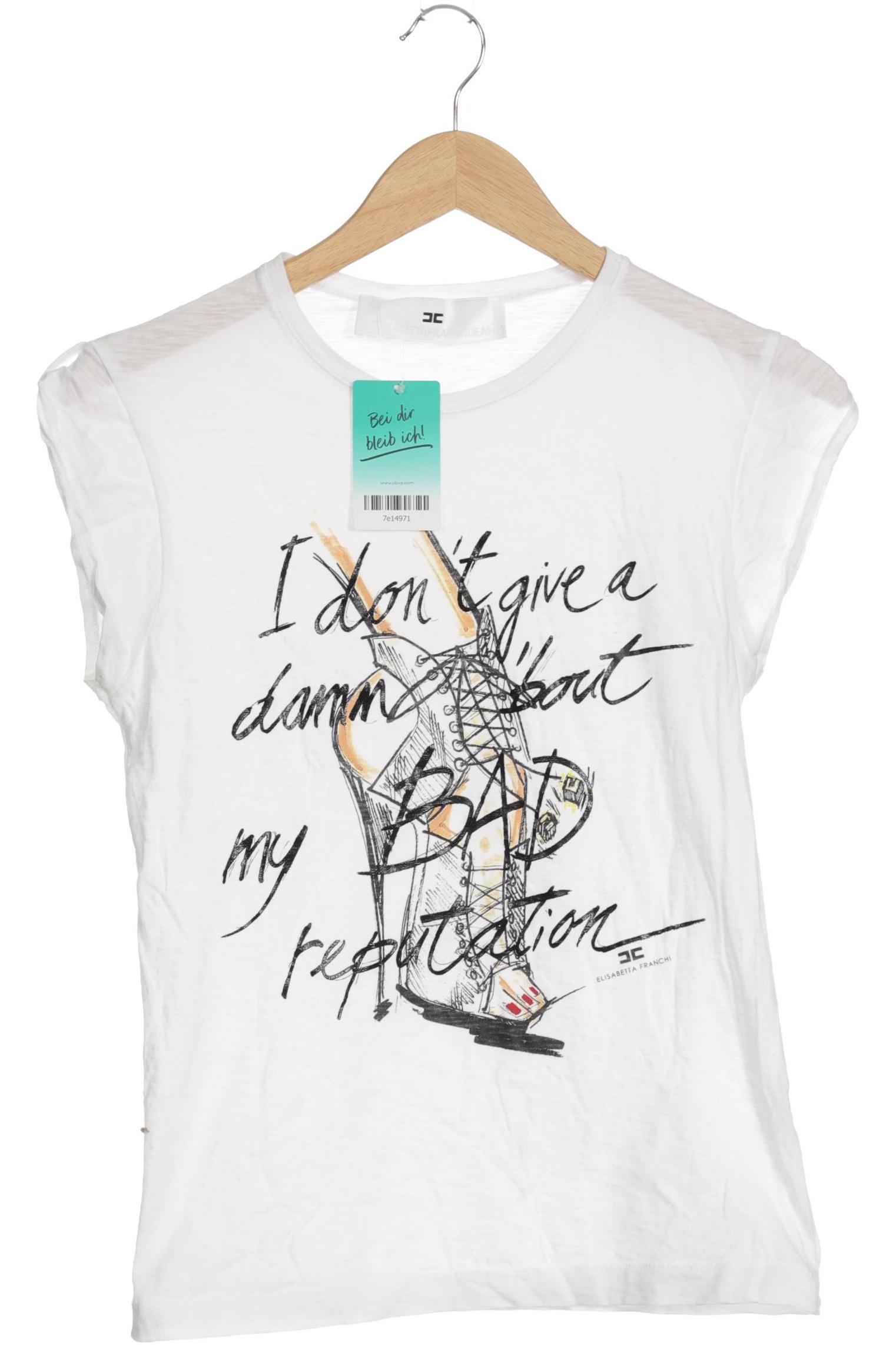 

Elisabetta Franchi Damen T-Shirt, weiß, Gr.