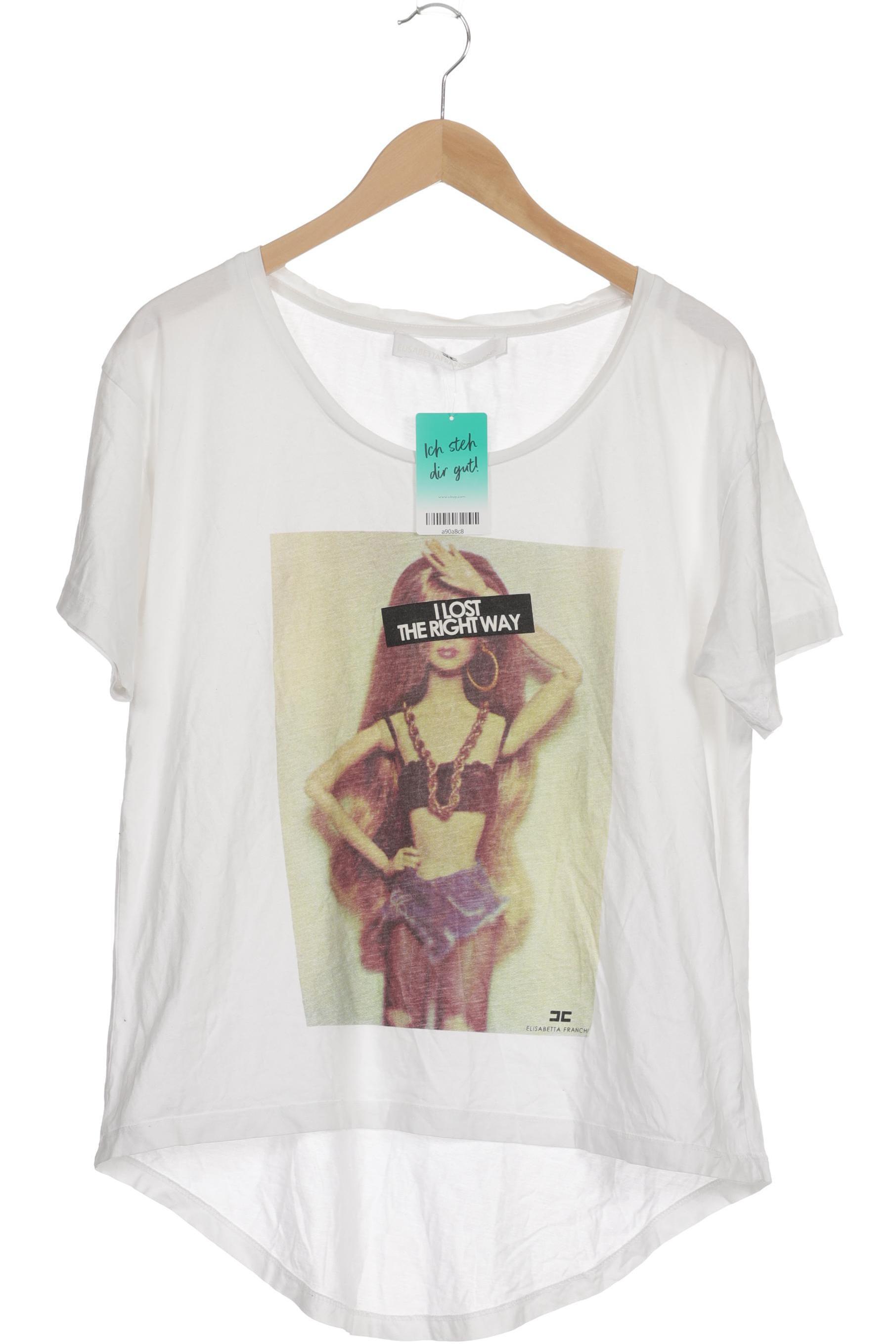 

Elisabetta Franchi Damen T-Shirt, weiß, Gr. 46