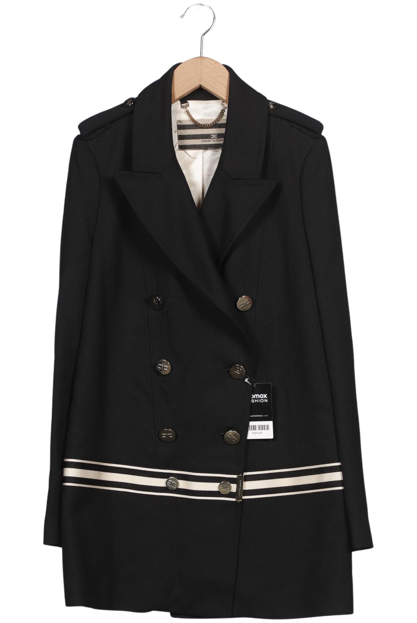 

Elisabetta Franchi Damen Mantel, schwarz, Gr. 42