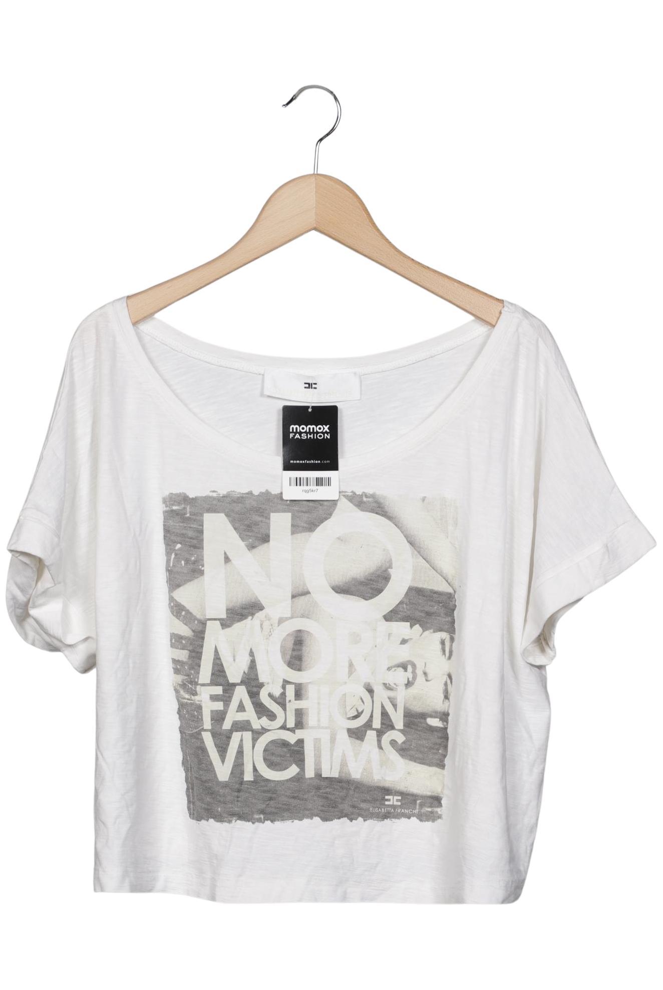 

Elisabetta Franchi Damen T-Shirt, weiß, Gr. 46