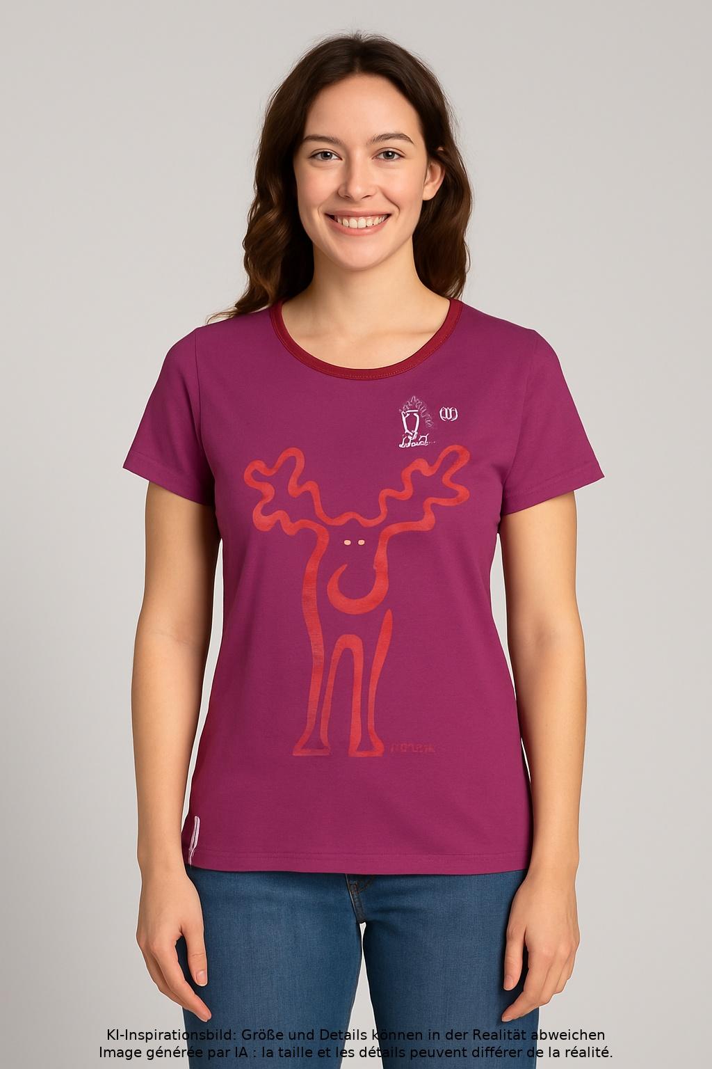 

elkline Damen T-Shirt, flieder, Gr. 40