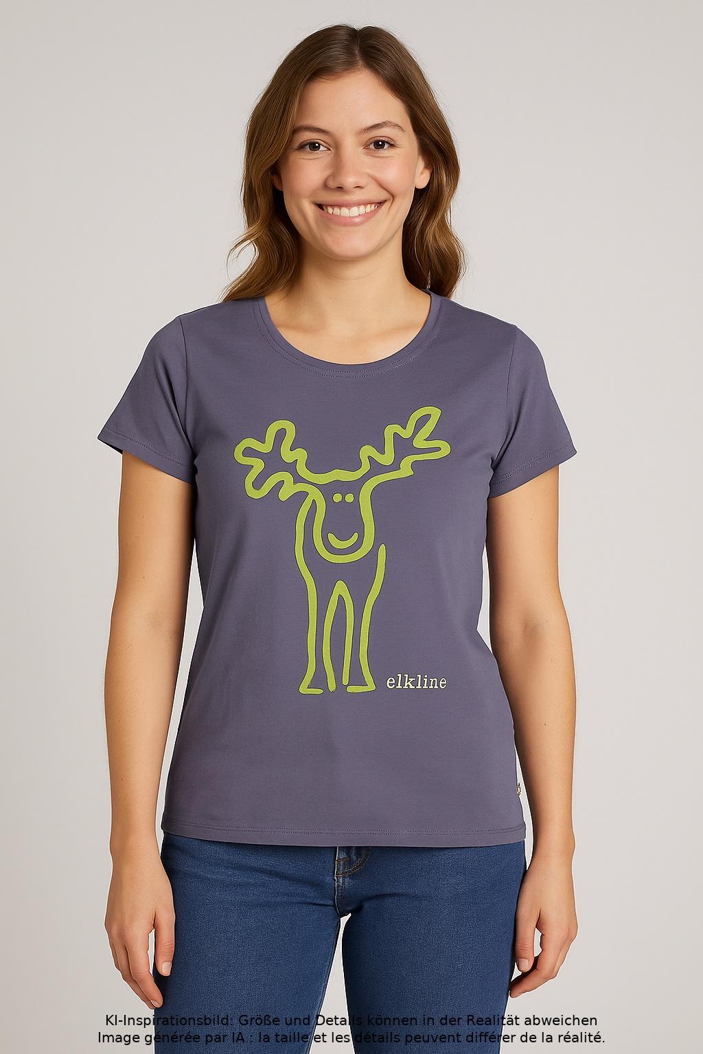 

elkline Damen T-Shirt, flieder, Gr. 36