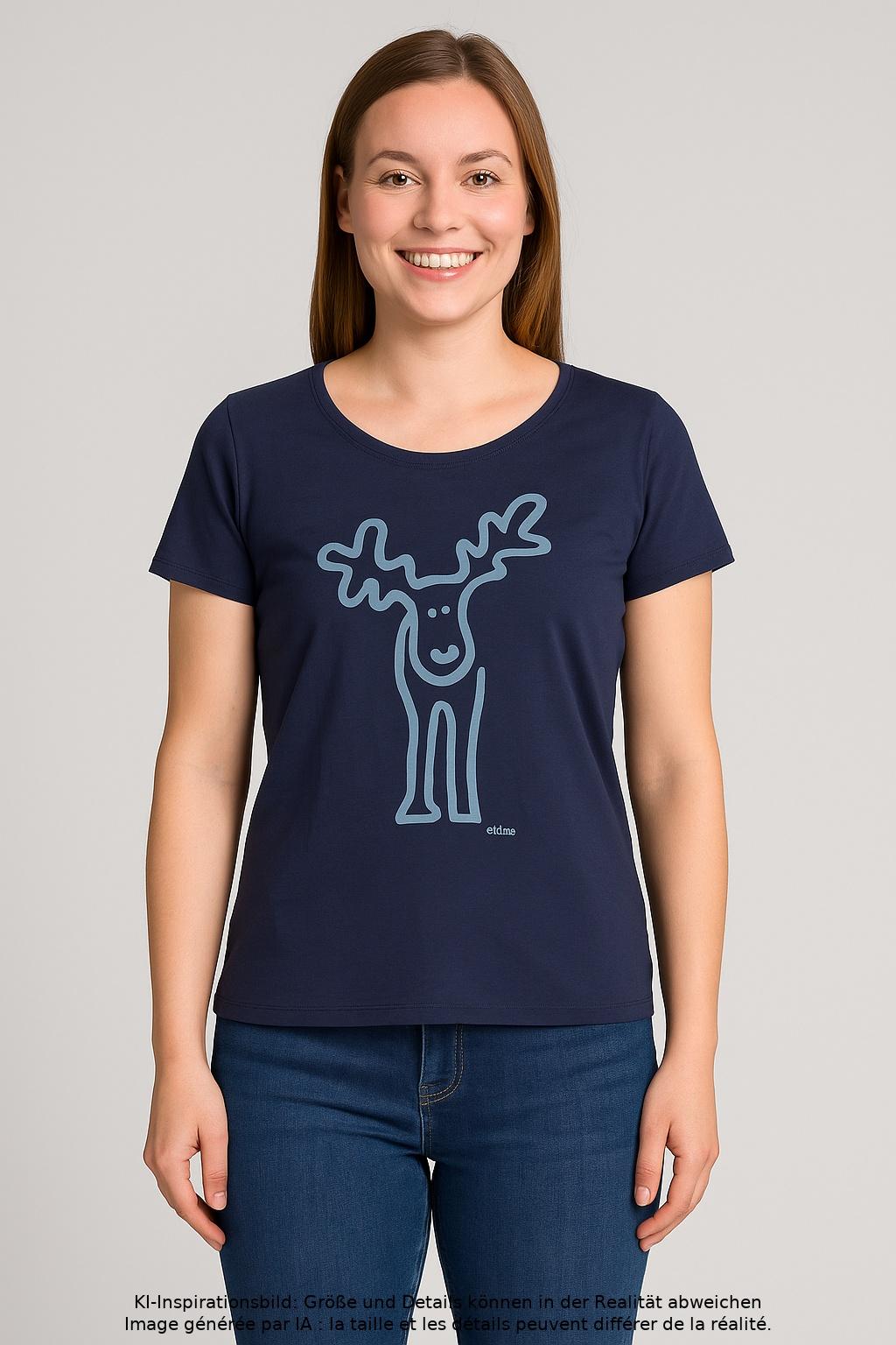 

elkline Damen T-Shirt, marineblau, Gr. 42