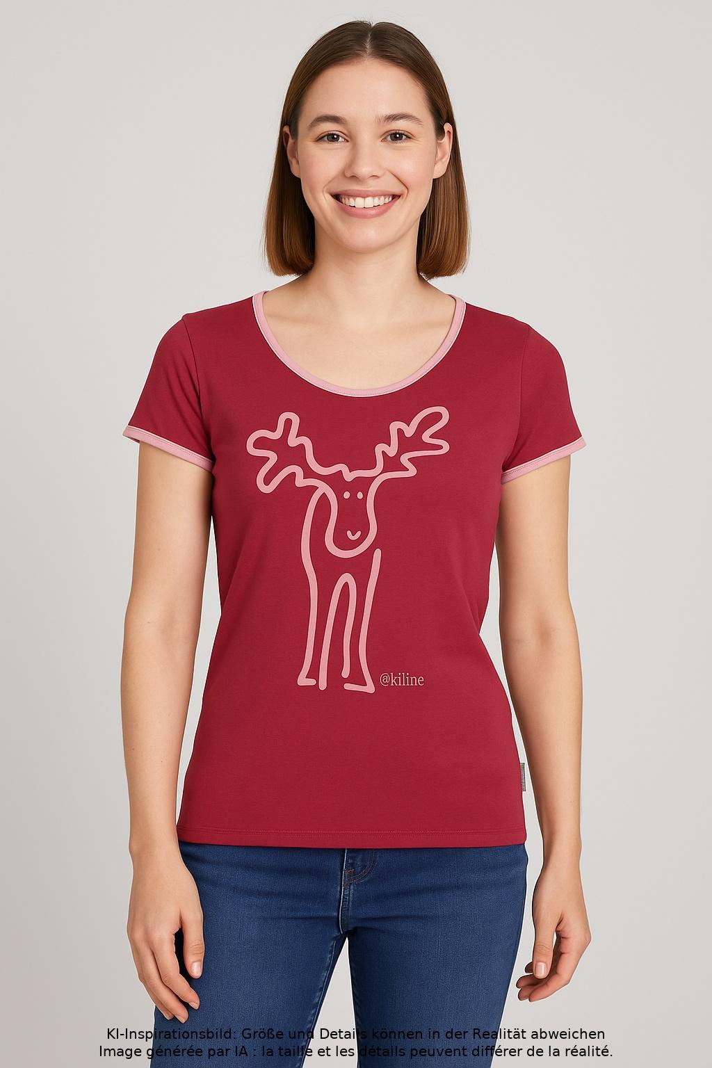 

elkline Damen T-Shirt, pink, Gr. 38