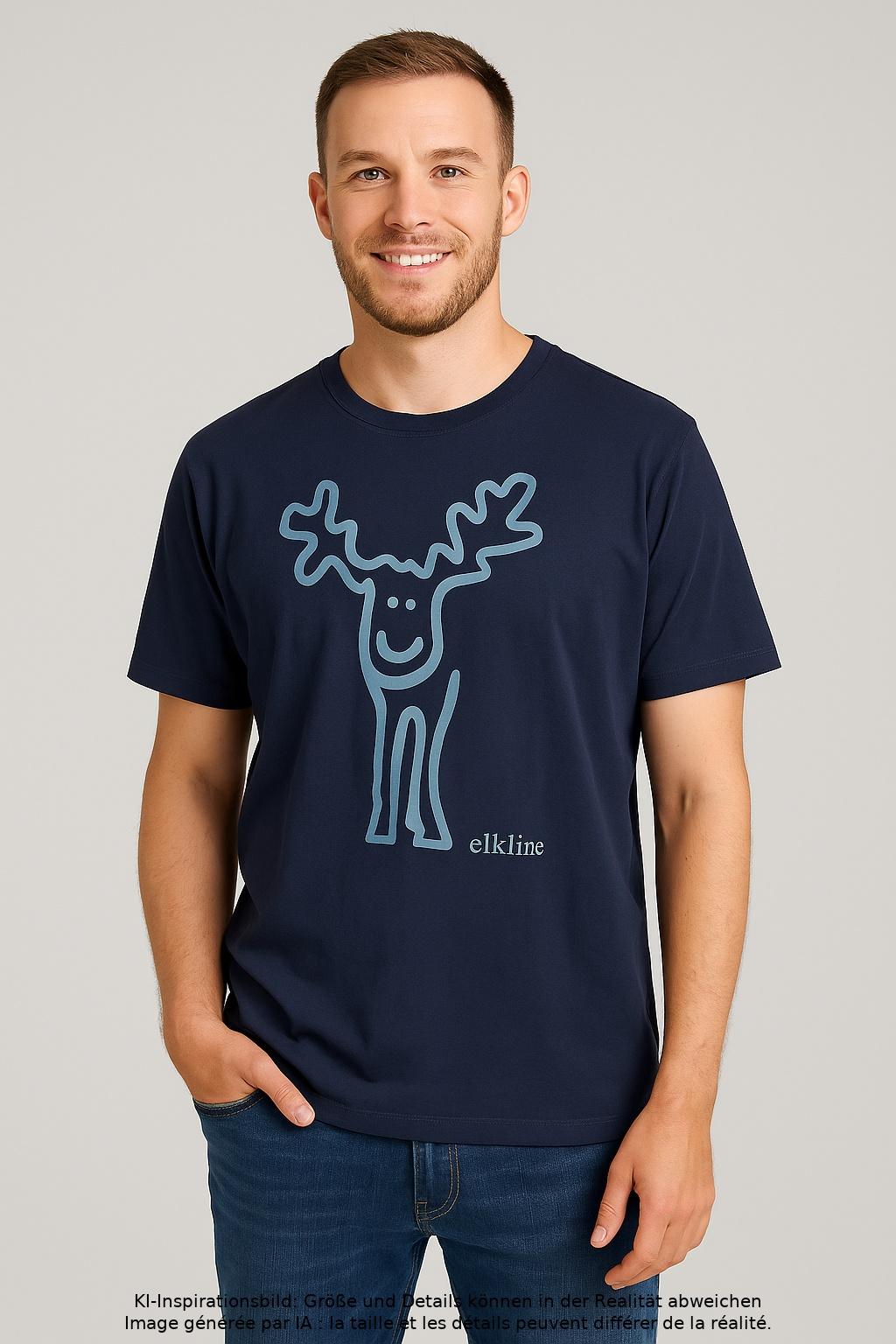 

elkline Herren T-Shirt, marineblau, Gr. 52