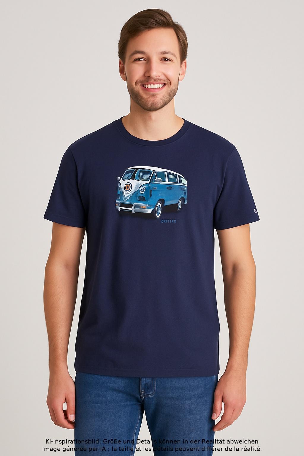 Thumbnail - elkline Herren T-Shirt, marineblau, Gr. 52