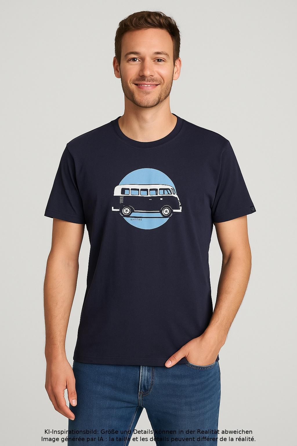 Thumbnail - elkline Herren T-Shirt, marineblau, Gr. 48