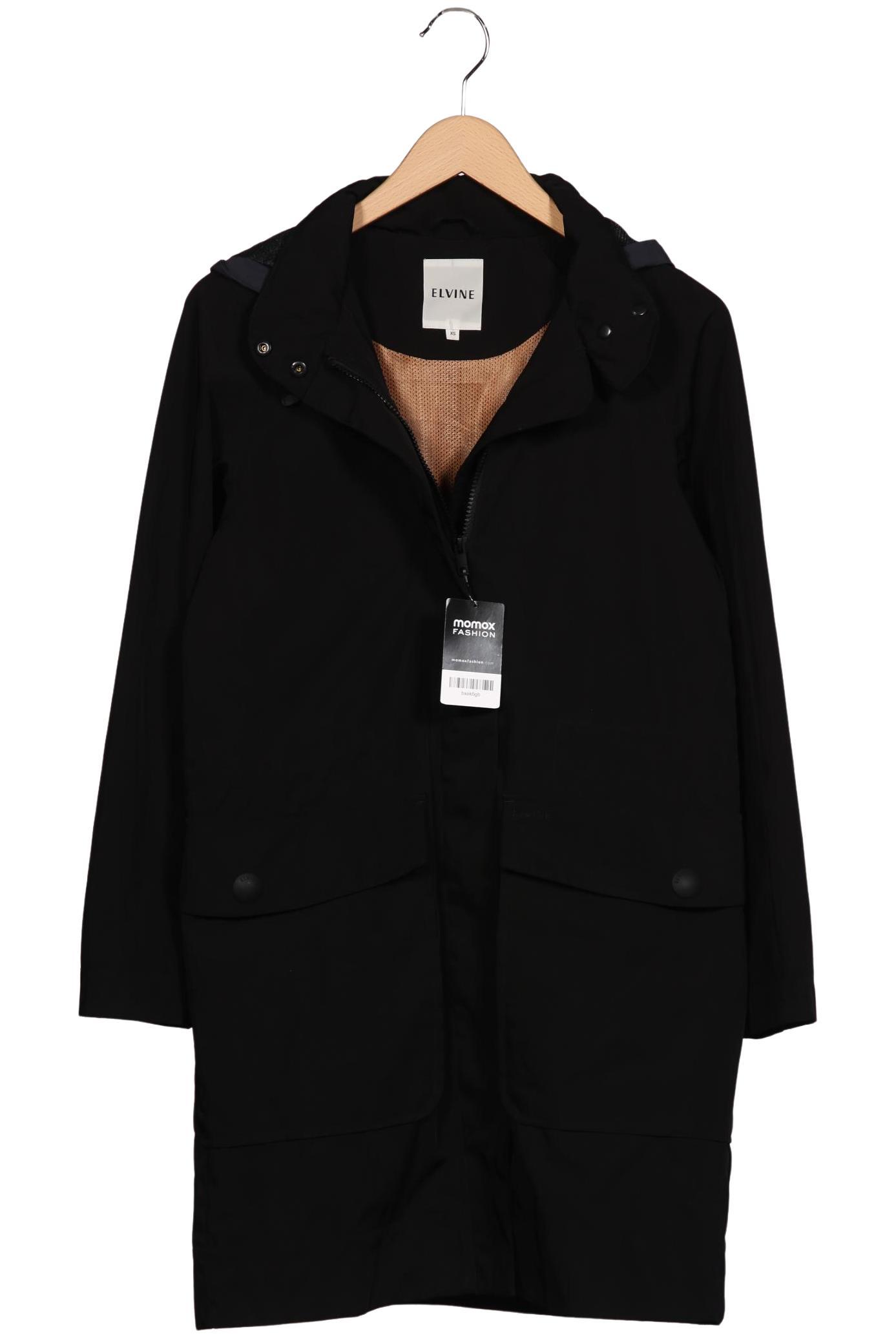 

elvine Damen Mantel, schwarz, Gr. 34
