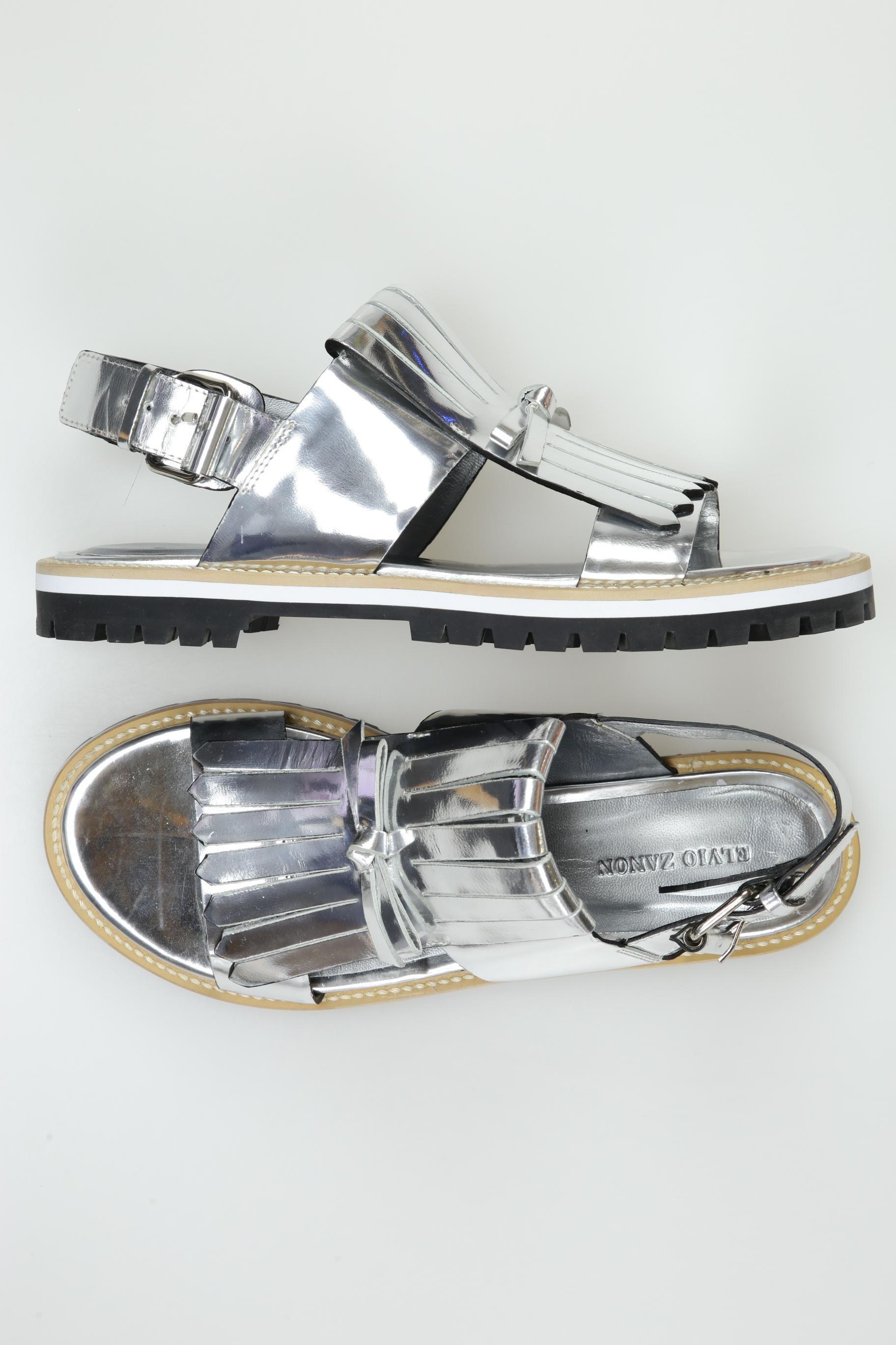 

Elvio Zanon Damen Sandale, silber, Gr. 38