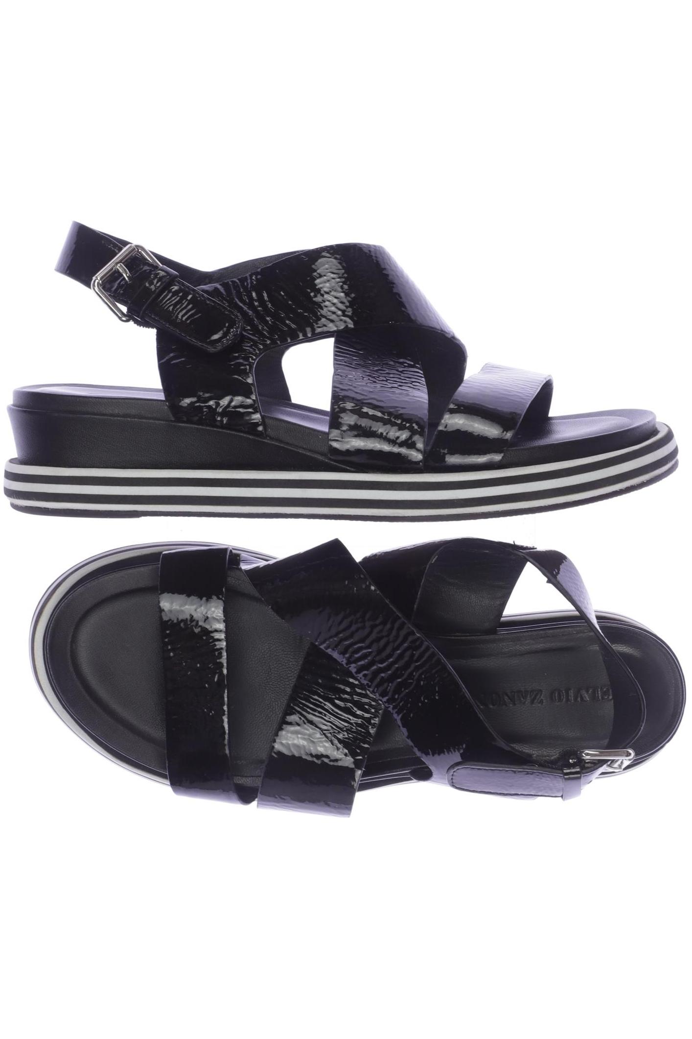 

Elvio Zanon Damen Sandale, schwarz, Gr. 38