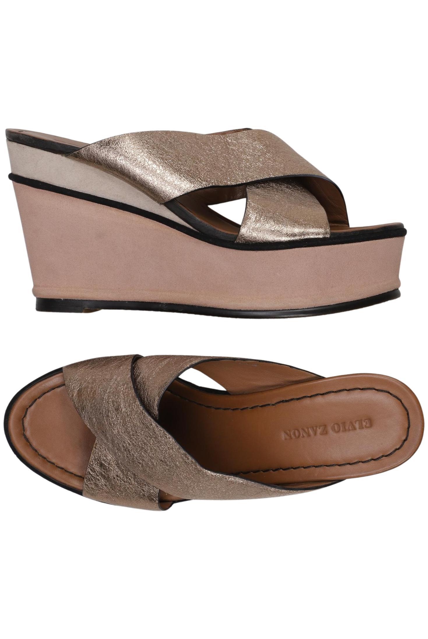 

Elvio Zanon Damen Sandale, gold, Gr. 37