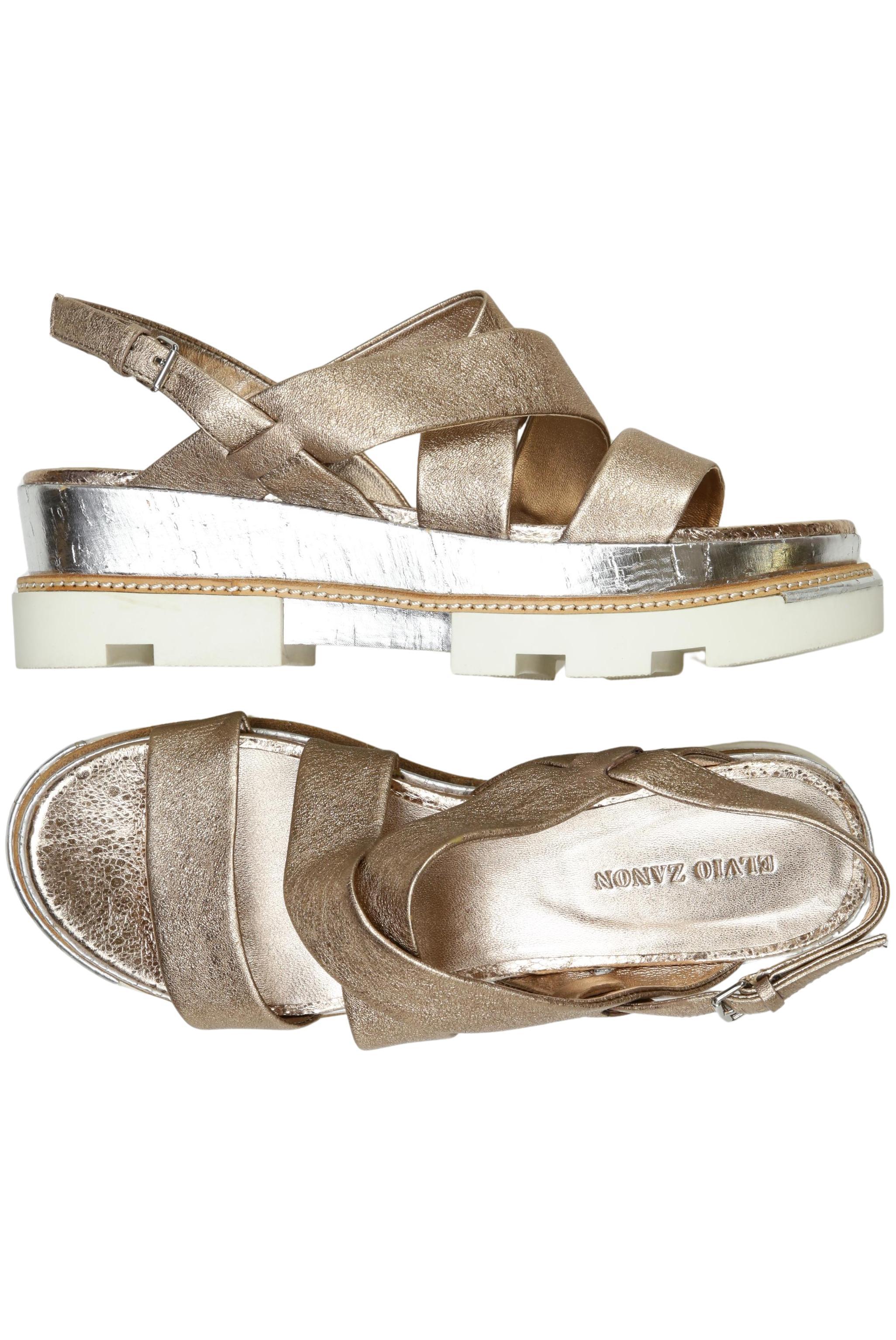 

Elvio Zanon Damen Sandale, gold, Gr. 39