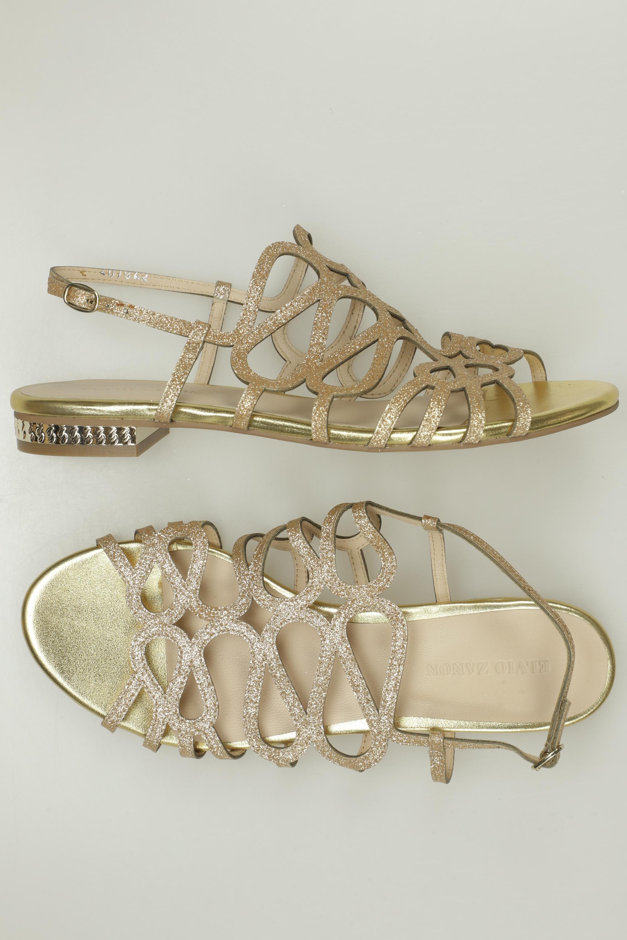 

Elvio Zanon Damen Sandale, gold, Gr. 40