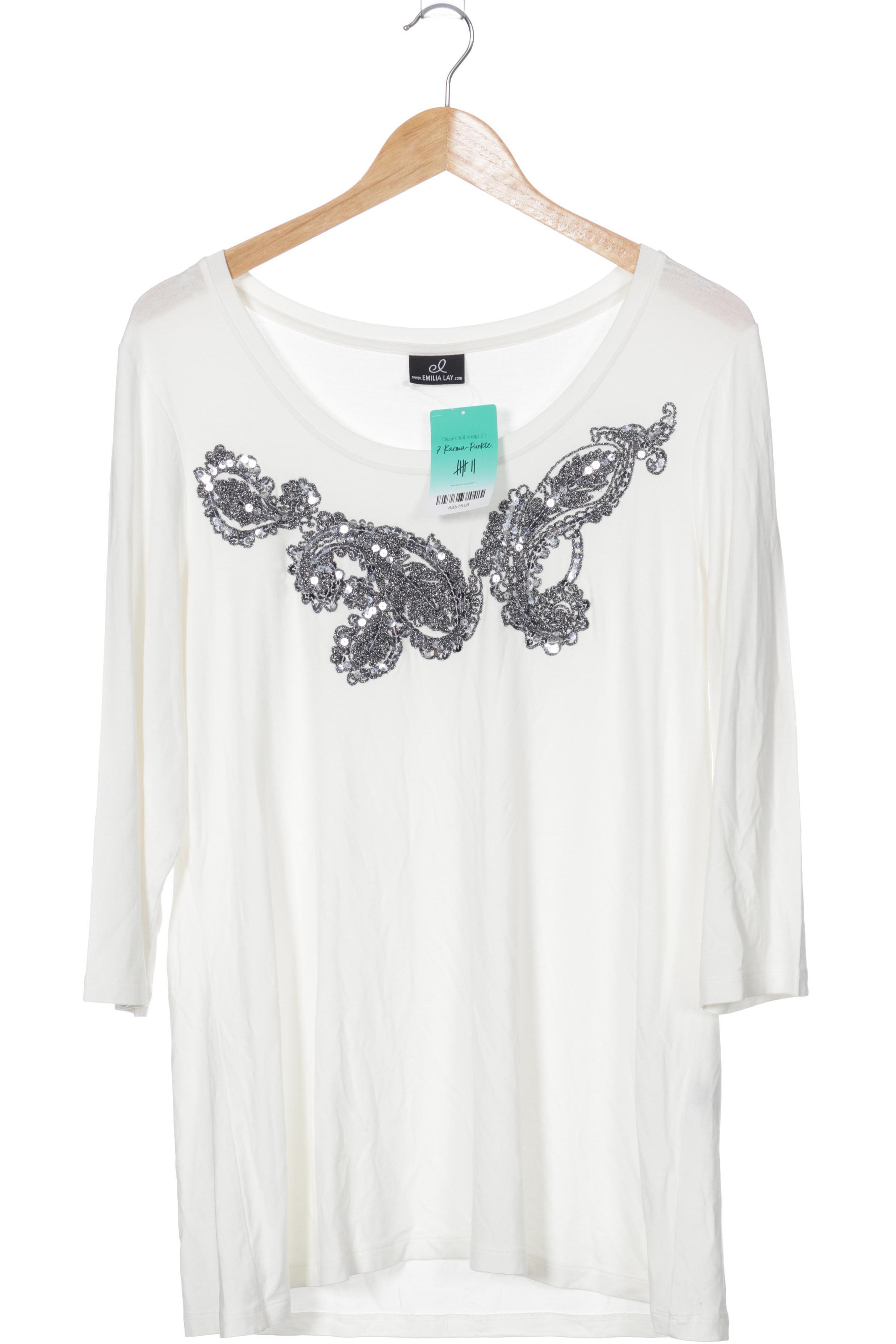 

Emilia Lay Damen Langarmshirt, weiß, Gr. 46