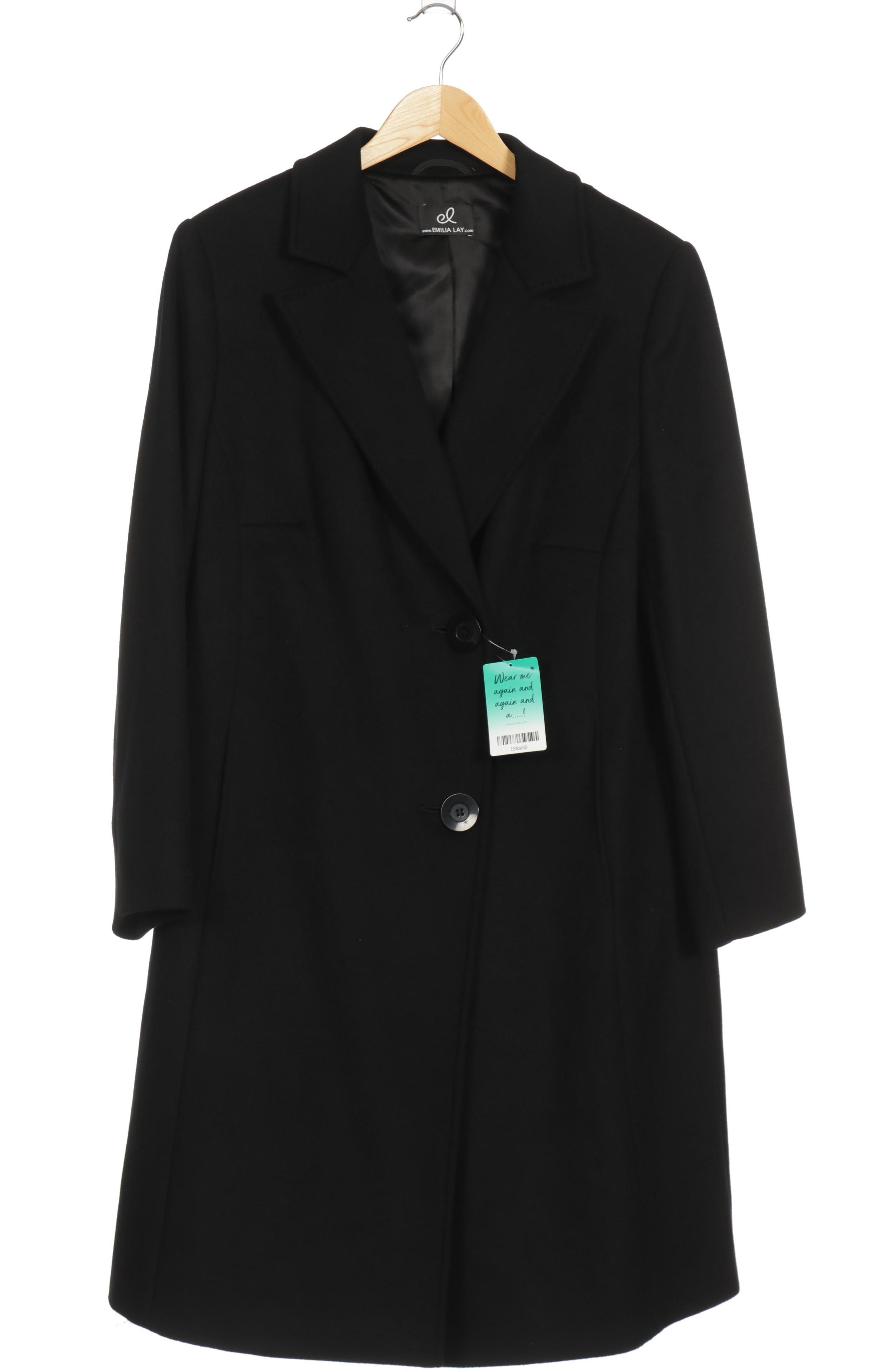 

Emilia Lay Damen Mantel, schwarz, Gr. 44