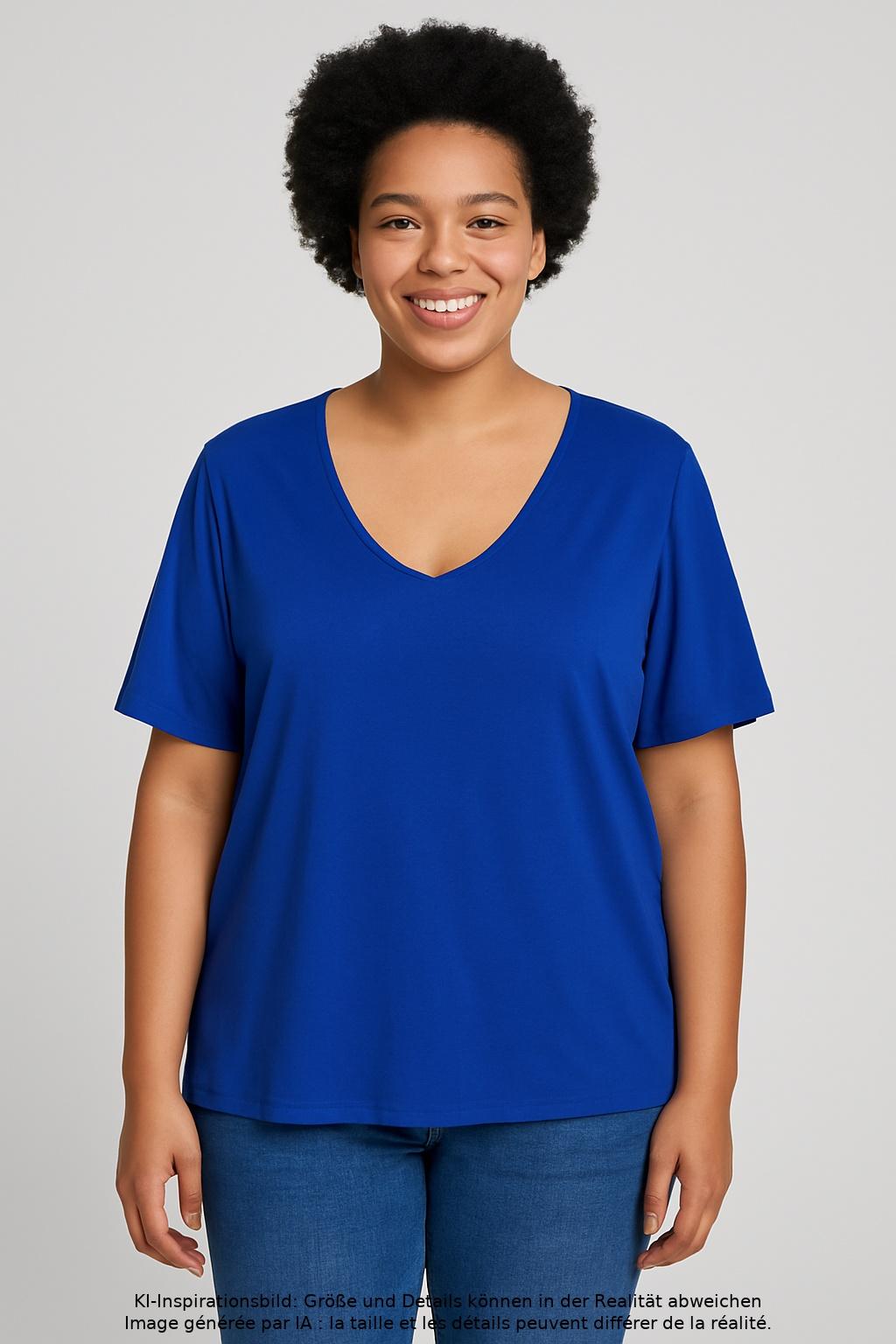 

Emilia Lay Damen T-Shirt, blau, Gr. 48