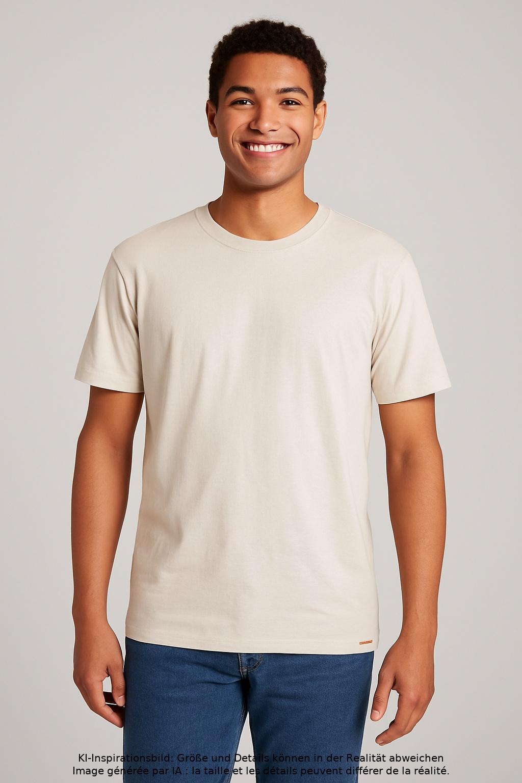 Thumbnail - Emilio Adani Herren T-Shirt, beige, Gr. 56