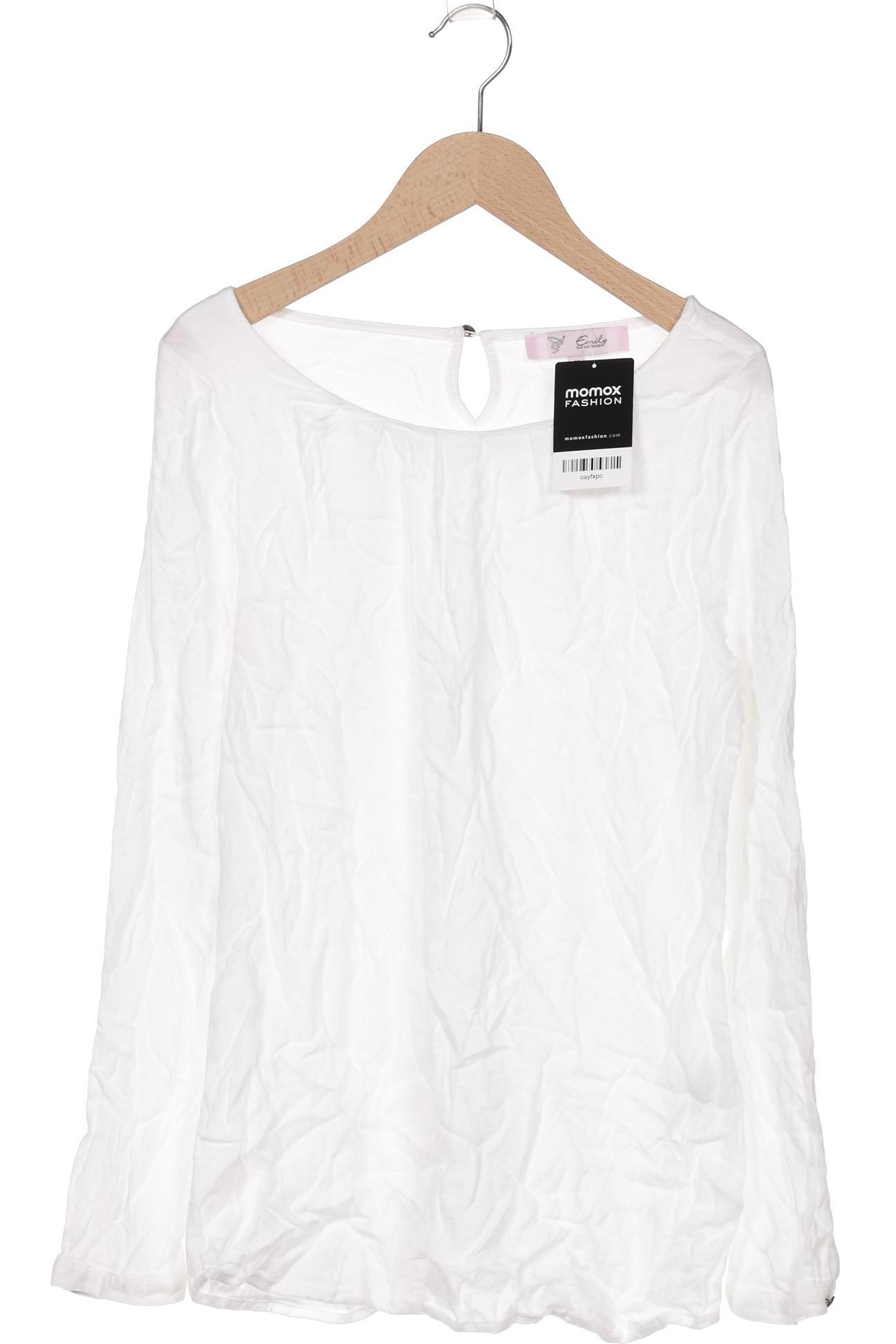 

Emily van den Bergh Damen Langarmshirt, weiß, Gr. 40