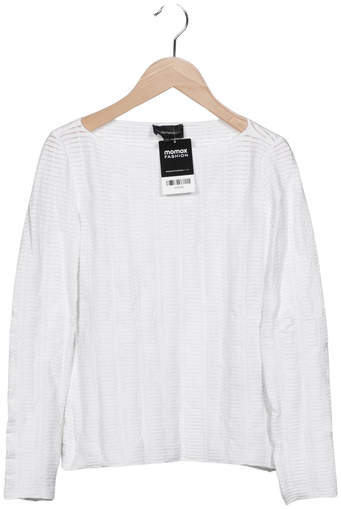 

Emporio Armani Damen Langarmshirt, weiß, Gr. 34