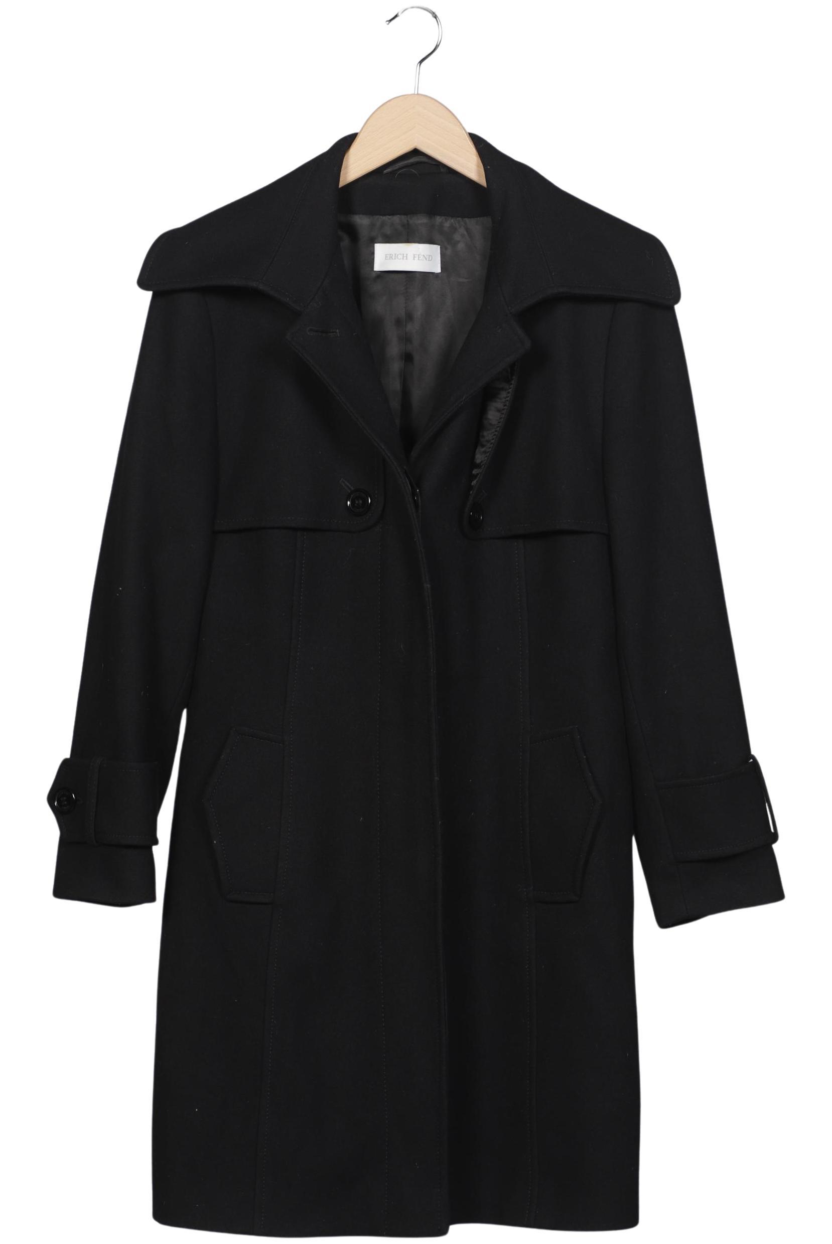 

Erich Fend Damen Mantel, schwarz, Gr. 36