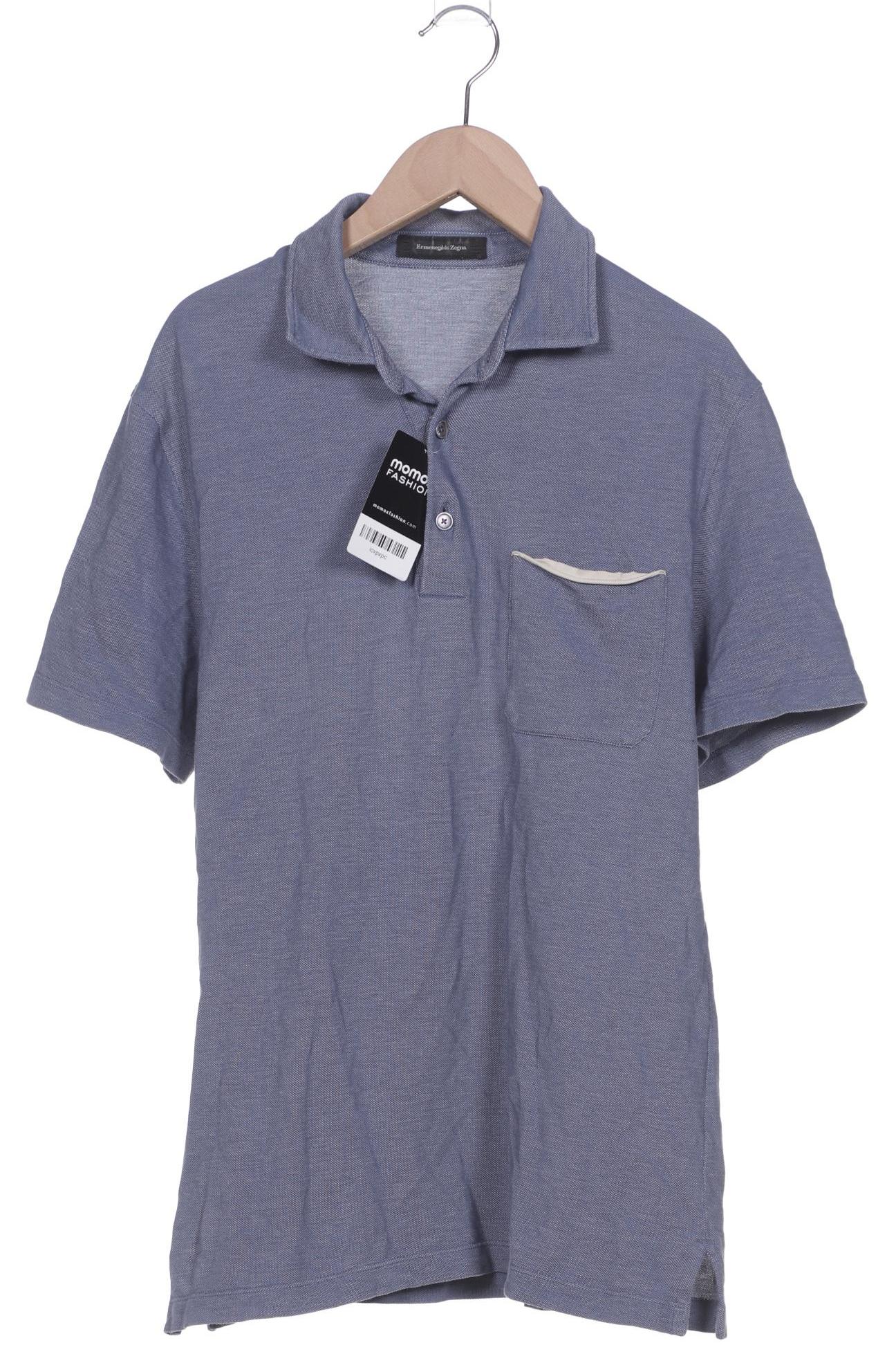 

Ermenegildo Zegna Herren Poloshirt, blau, Gr. 46