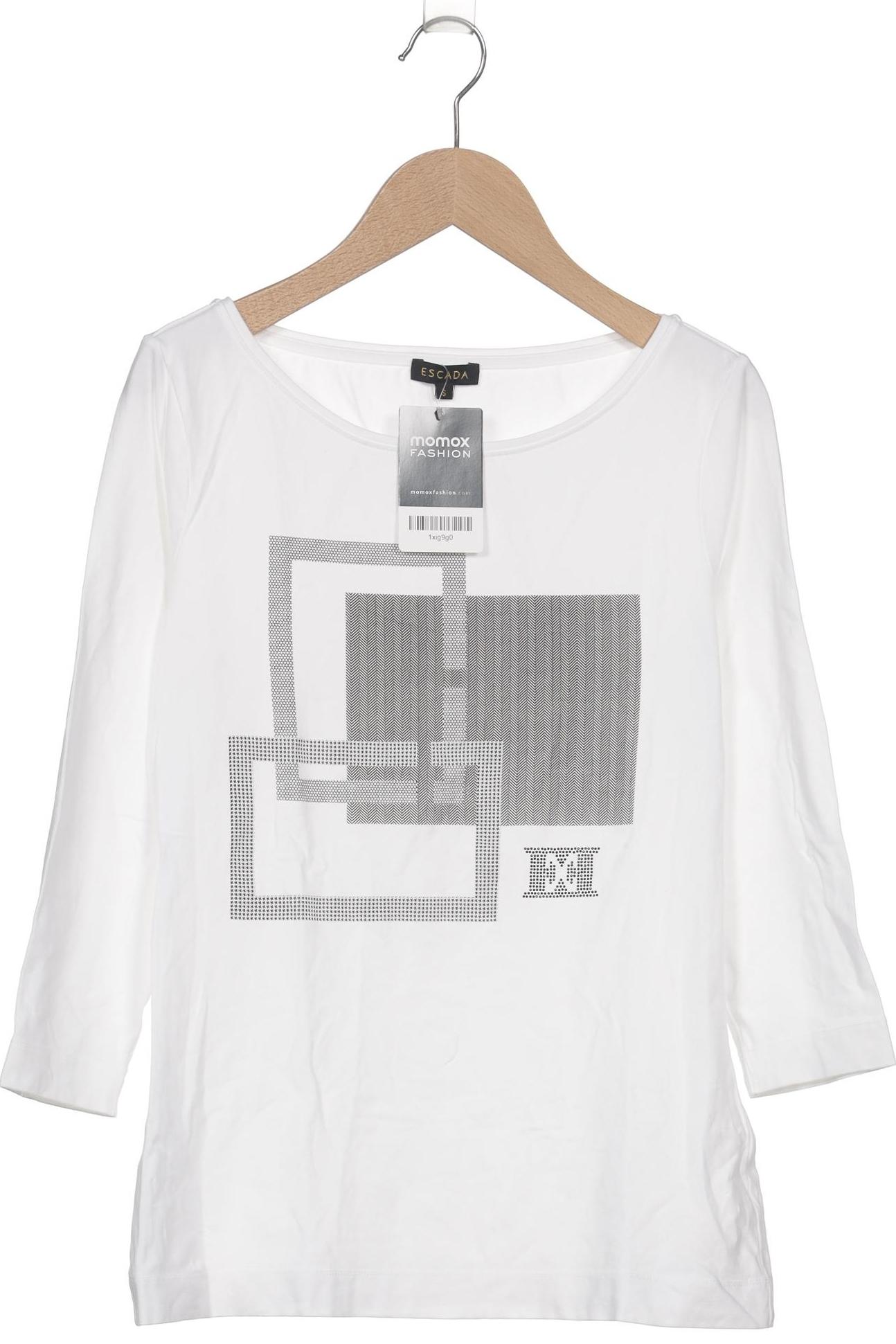

Escada Damen Langarmshirt, weiß, Gr. 36