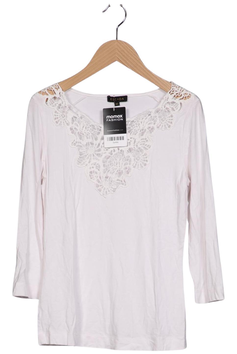 

Escada Damen Langarmshirt, weiß, Gr. 34