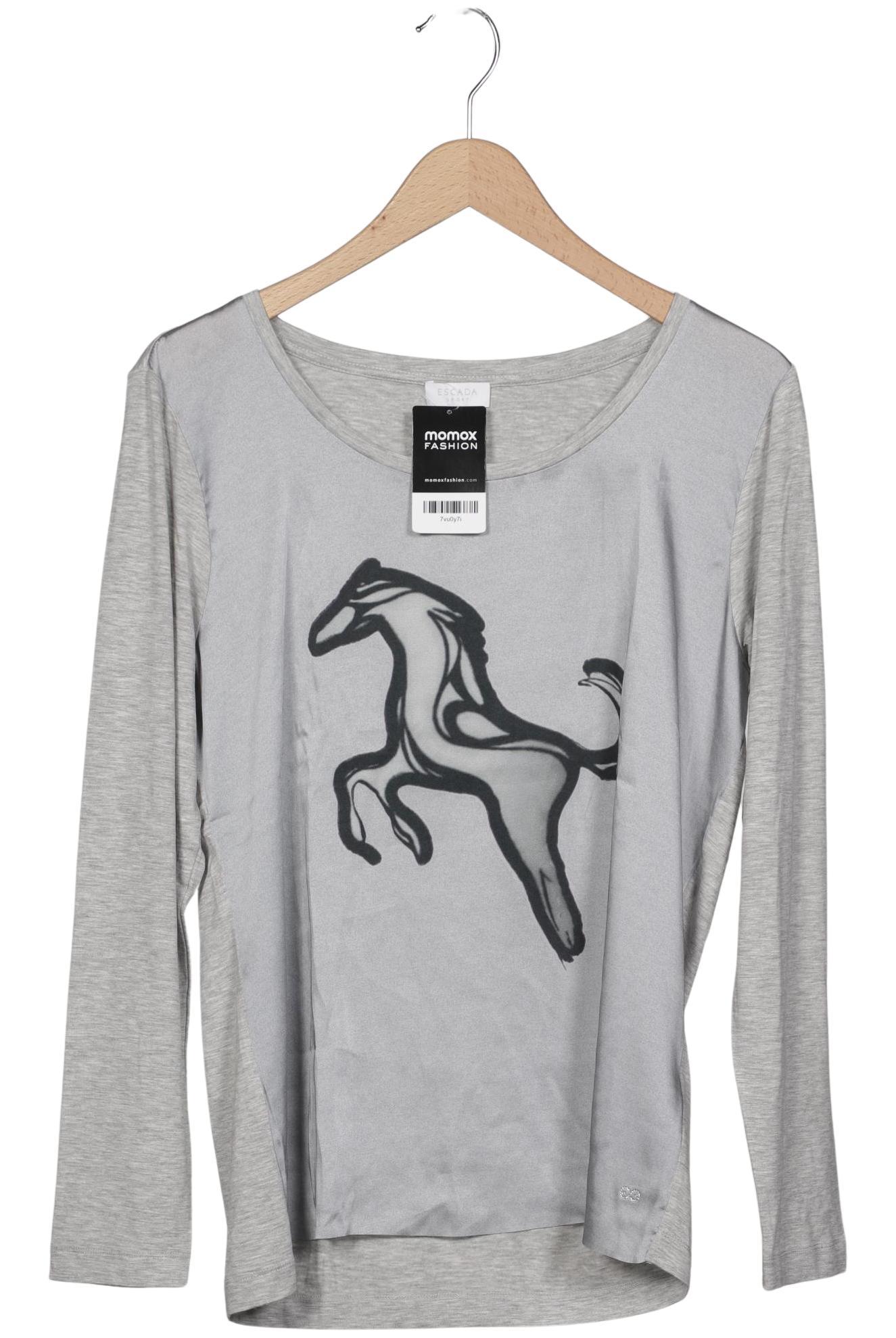 

Escada Damen Langarmshirt, grau, Gr. 38