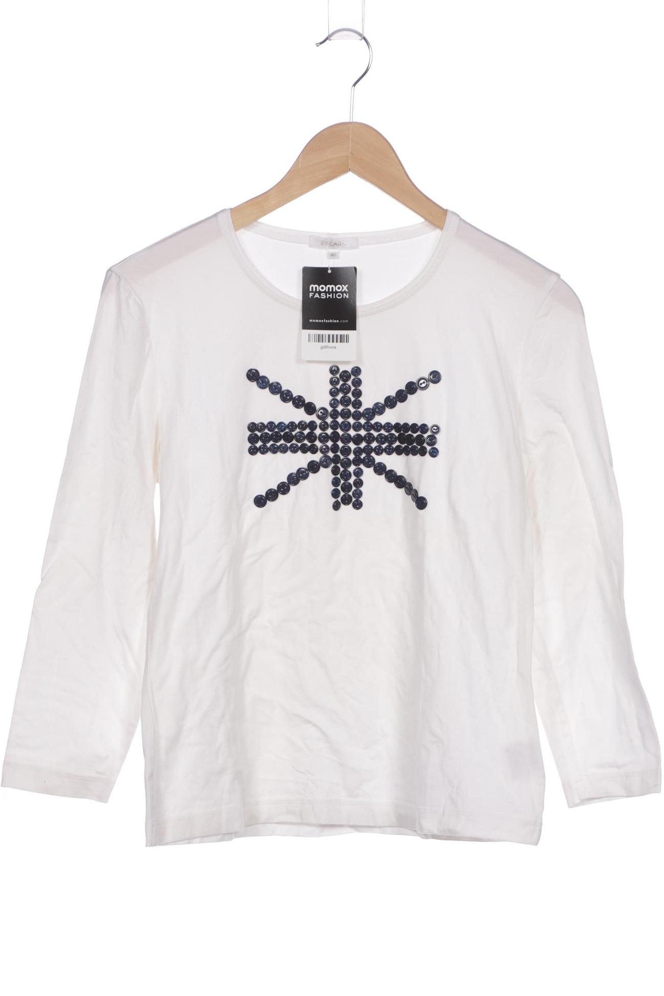 

Escada Damen Langarmshirt, weiß, Gr. 40