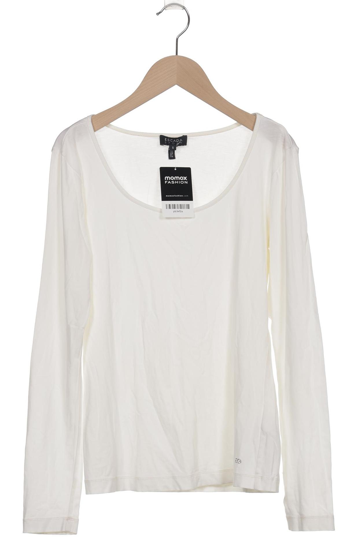 

Escada Damen Langarmshirt, weiß, Gr. 36