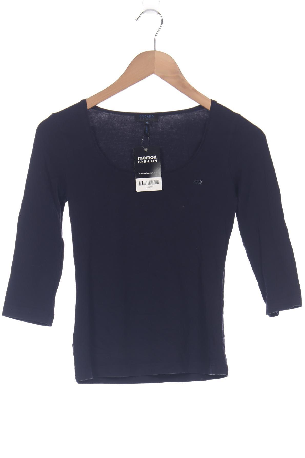 

Escada Damen Langarmshirt, marineblau, Gr. 34