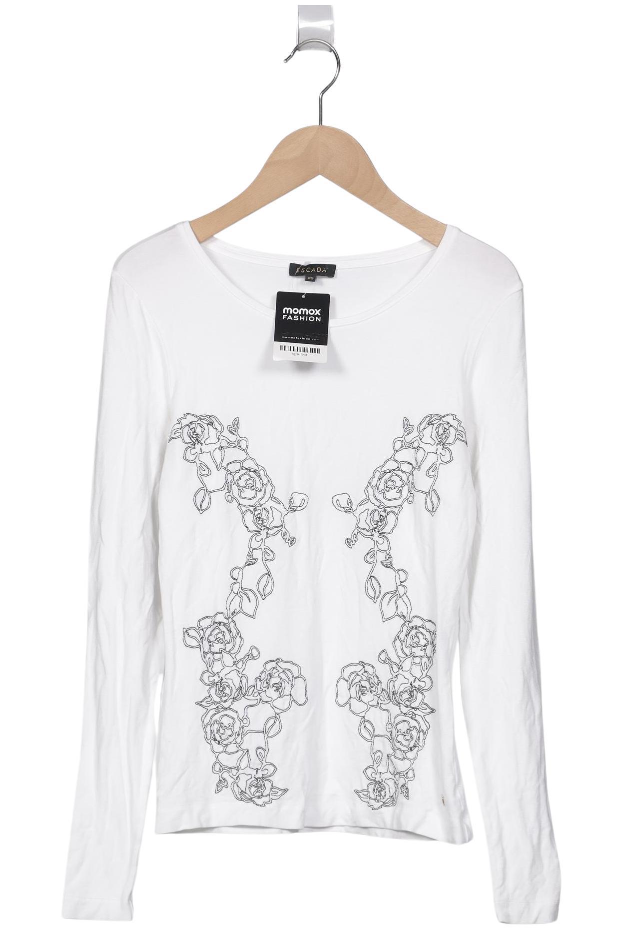 

Escada Damen Langarmshirt, weiß, Gr. 34