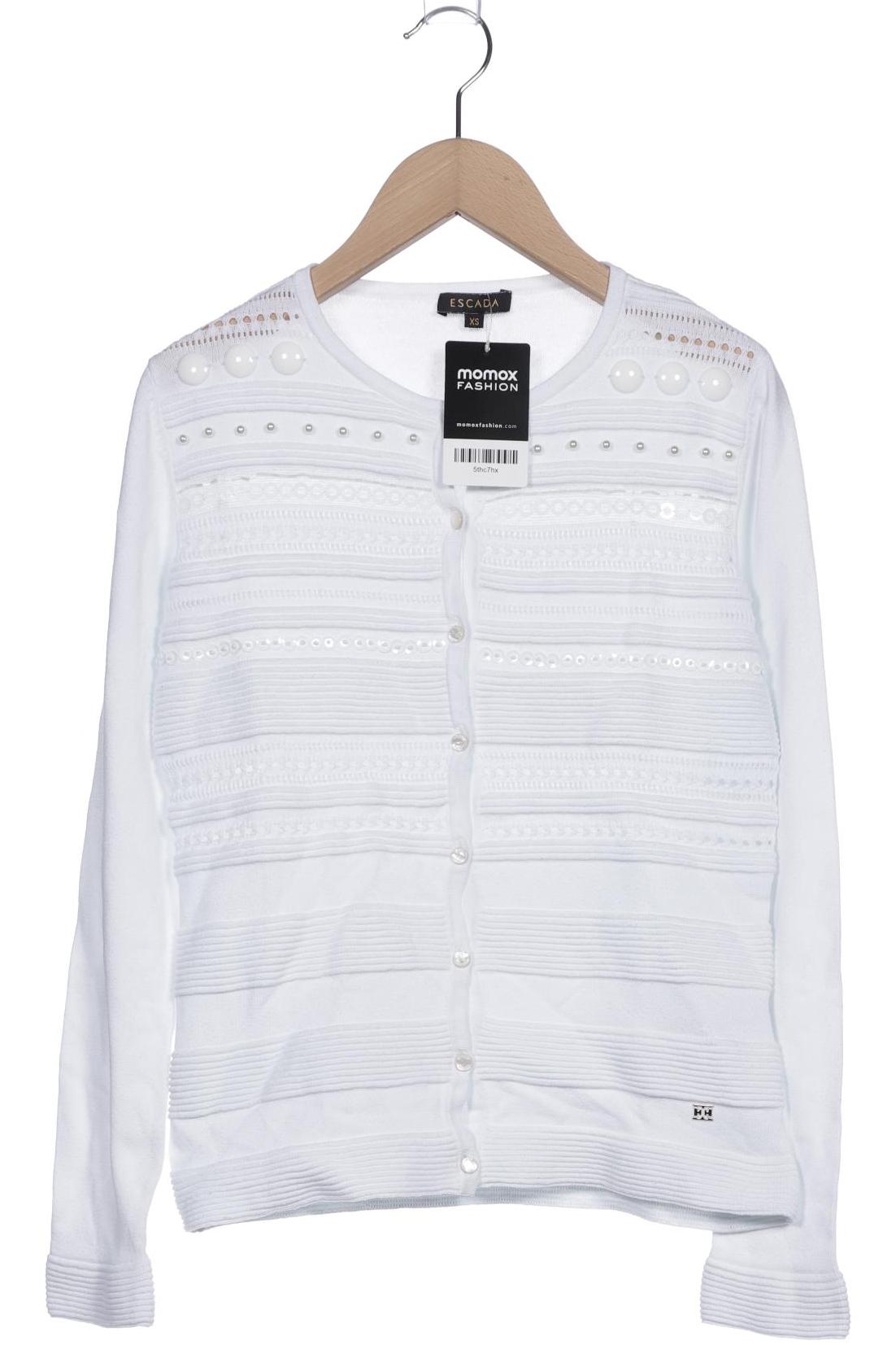 

Escada Damen Strickjacke, weiß, Gr. 34