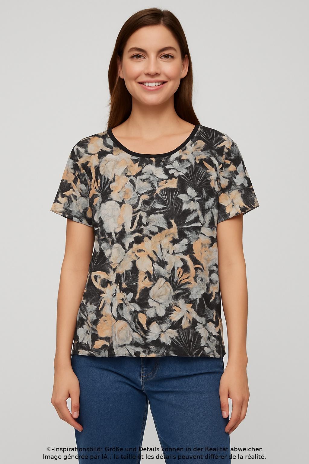 

Escada Damen T-Shirt, mehrfarbig, Gr. 42