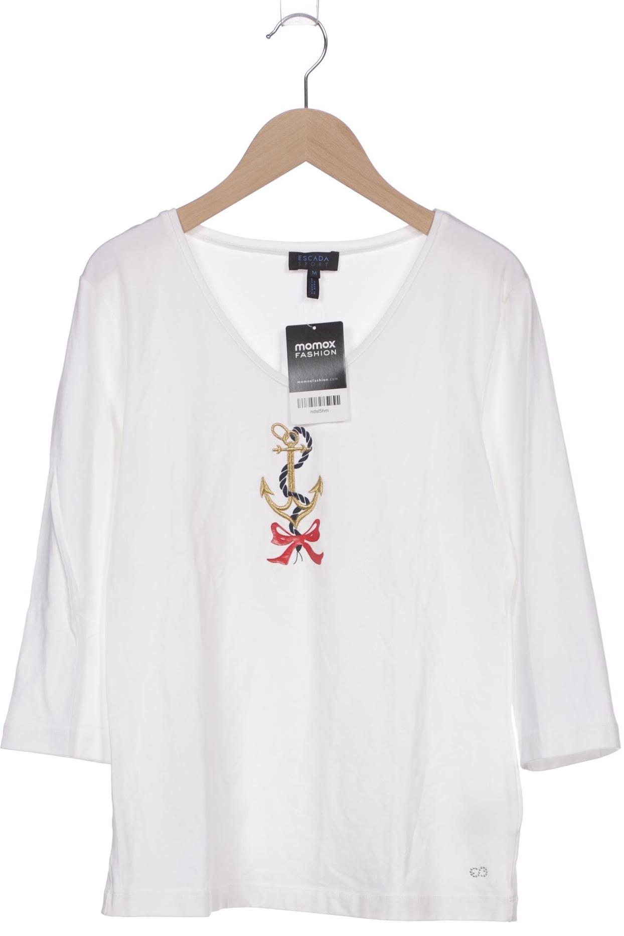 

Escada Sport Damen Langarmshirt, weiß, Gr. 38