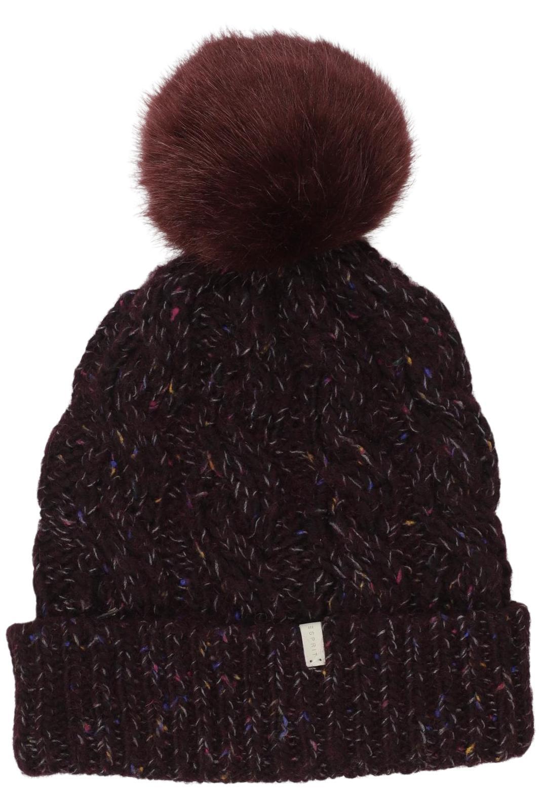 

Esprit Damen Hut/Mütze, bordeaux, Gr. uni