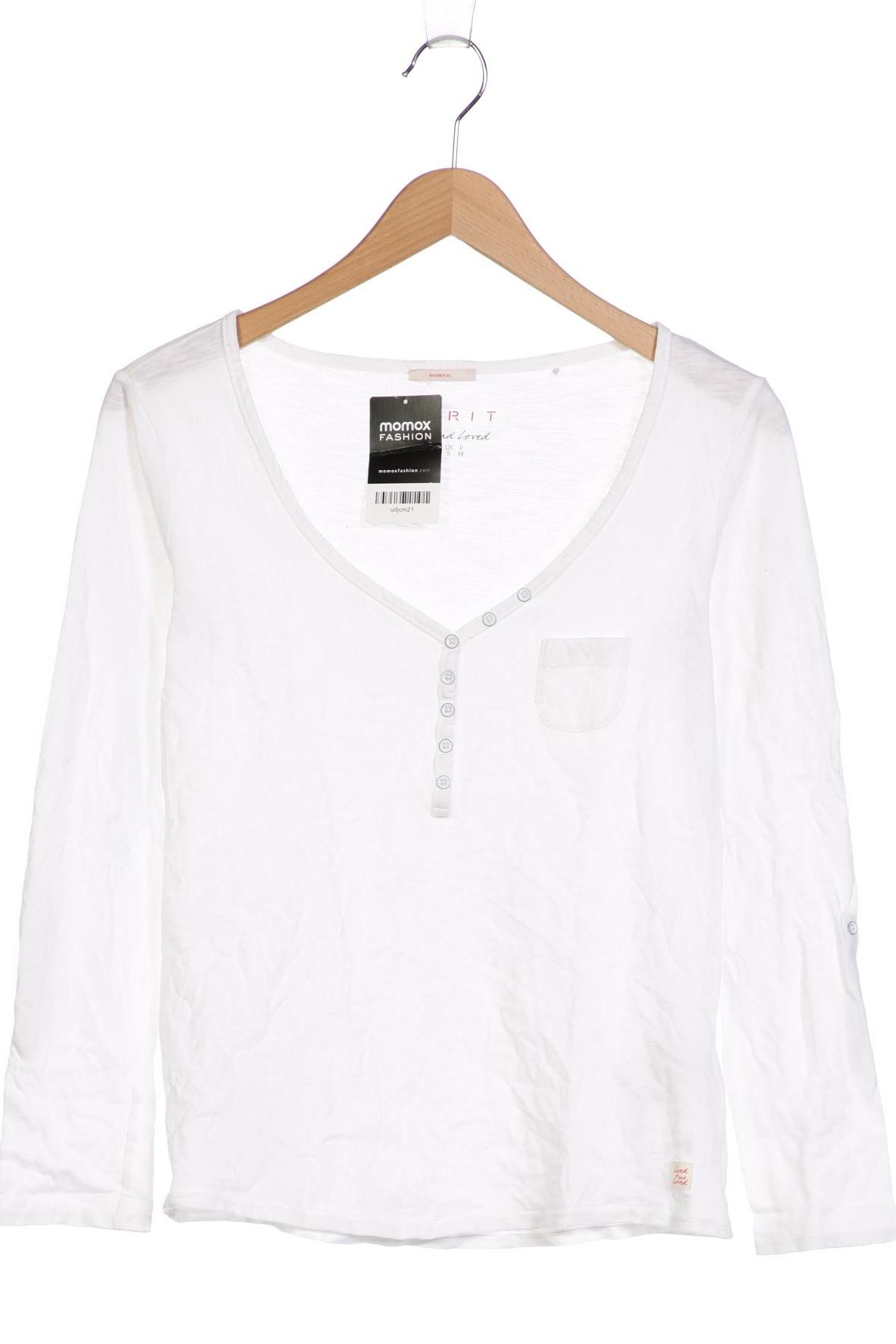 

Esprit Damen Langarmshirt, weiß, Gr. 36