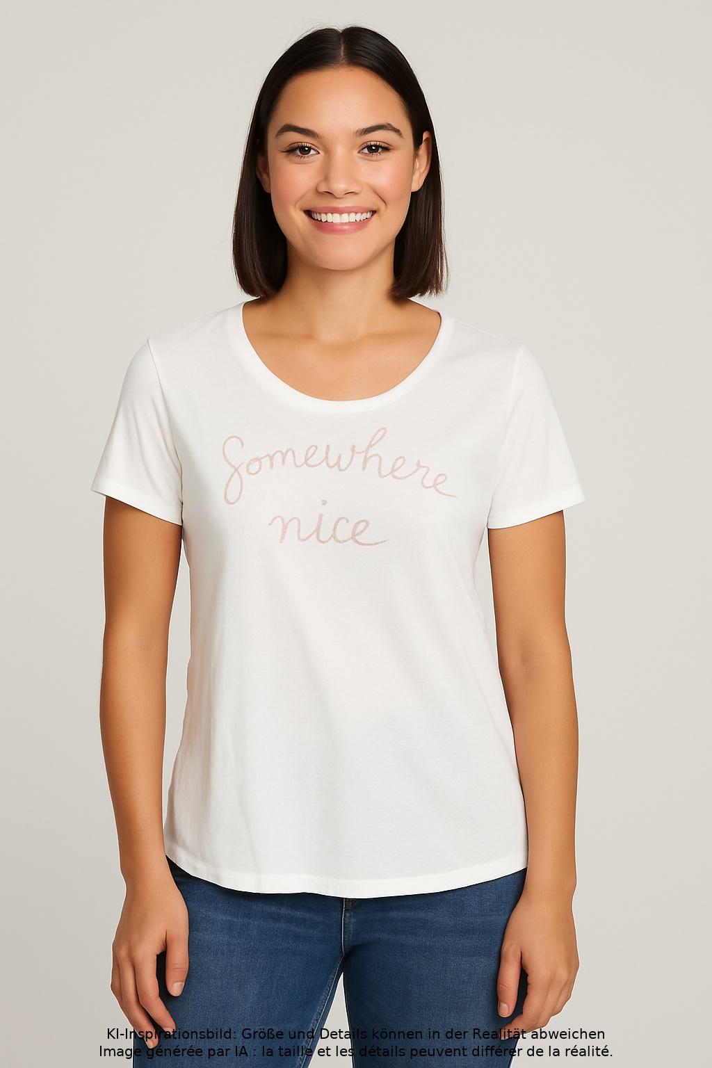 

Esprit Damen T-Shirt, weiß, Gr. 42