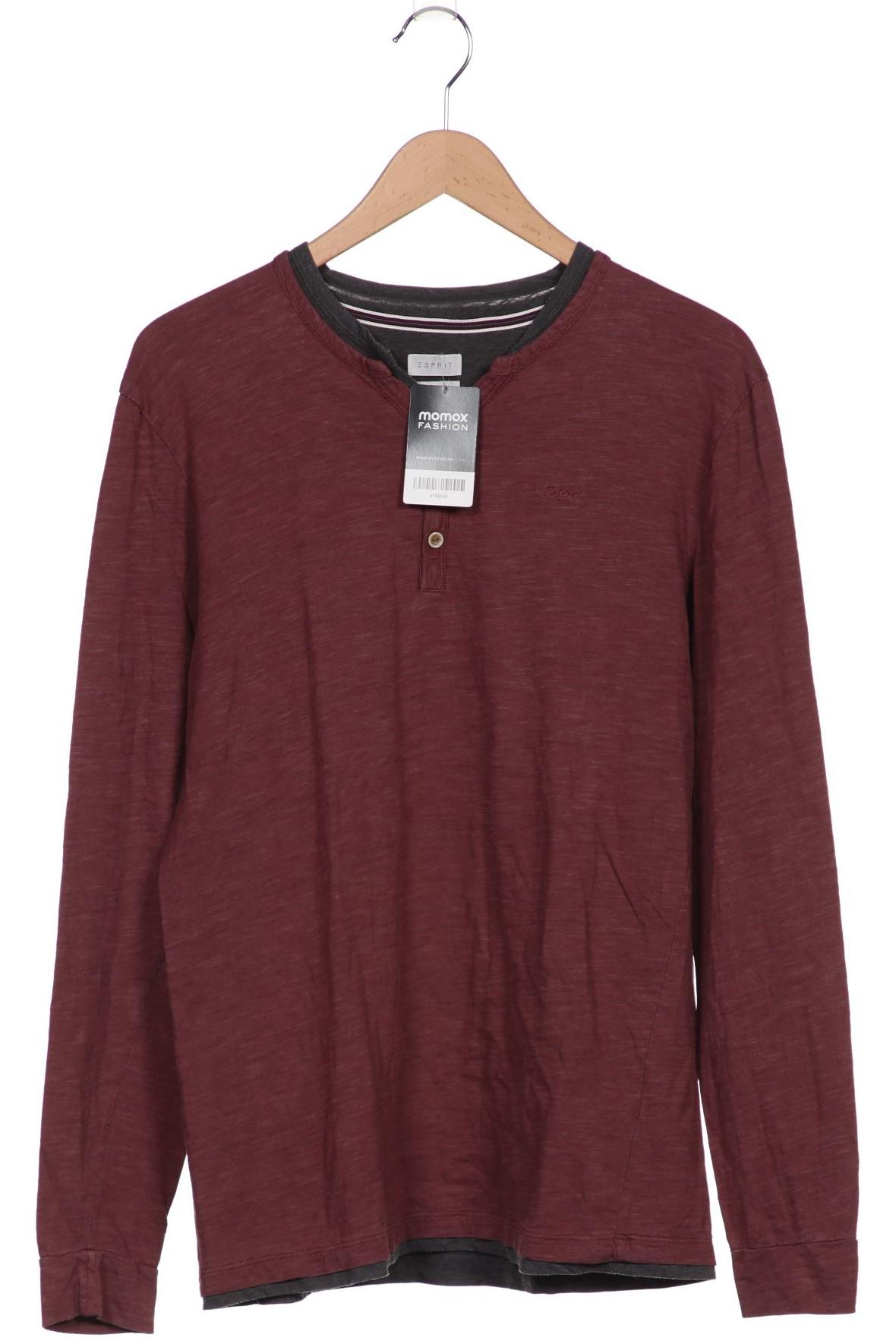 

Esprit Herren Langarmshirt, bordeaux, Gr. 52