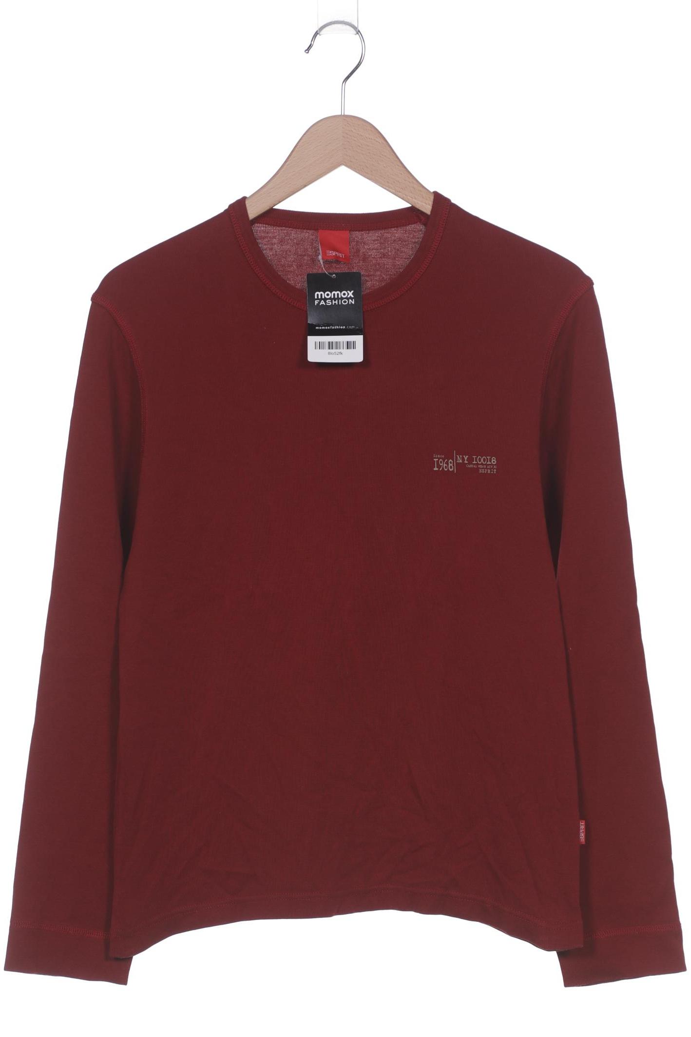

Esprit Herren Langarmshirt, bordeaux, Gr. 48