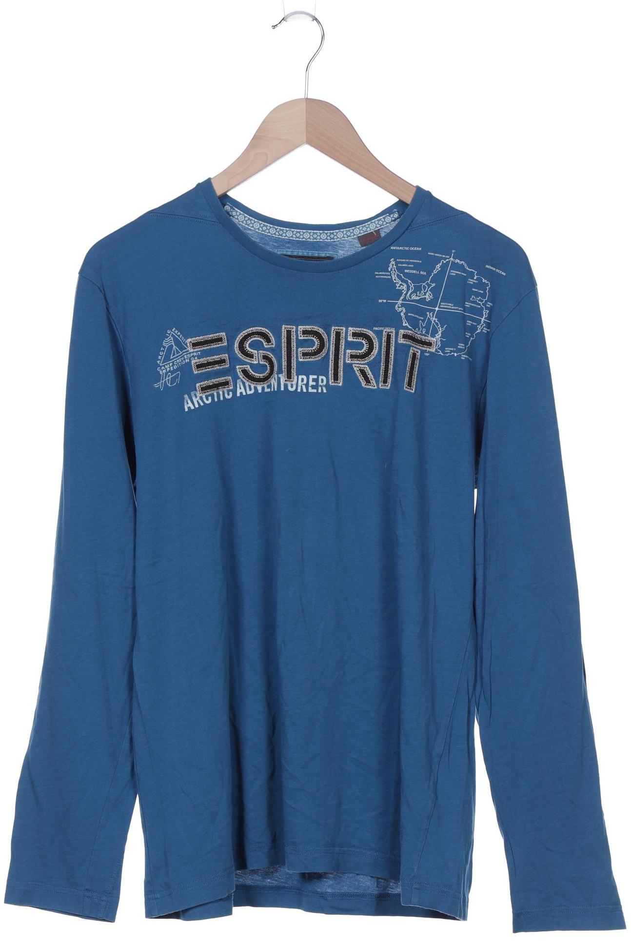 

Esprit Herren Langarmshirt, blau, Gr. 52